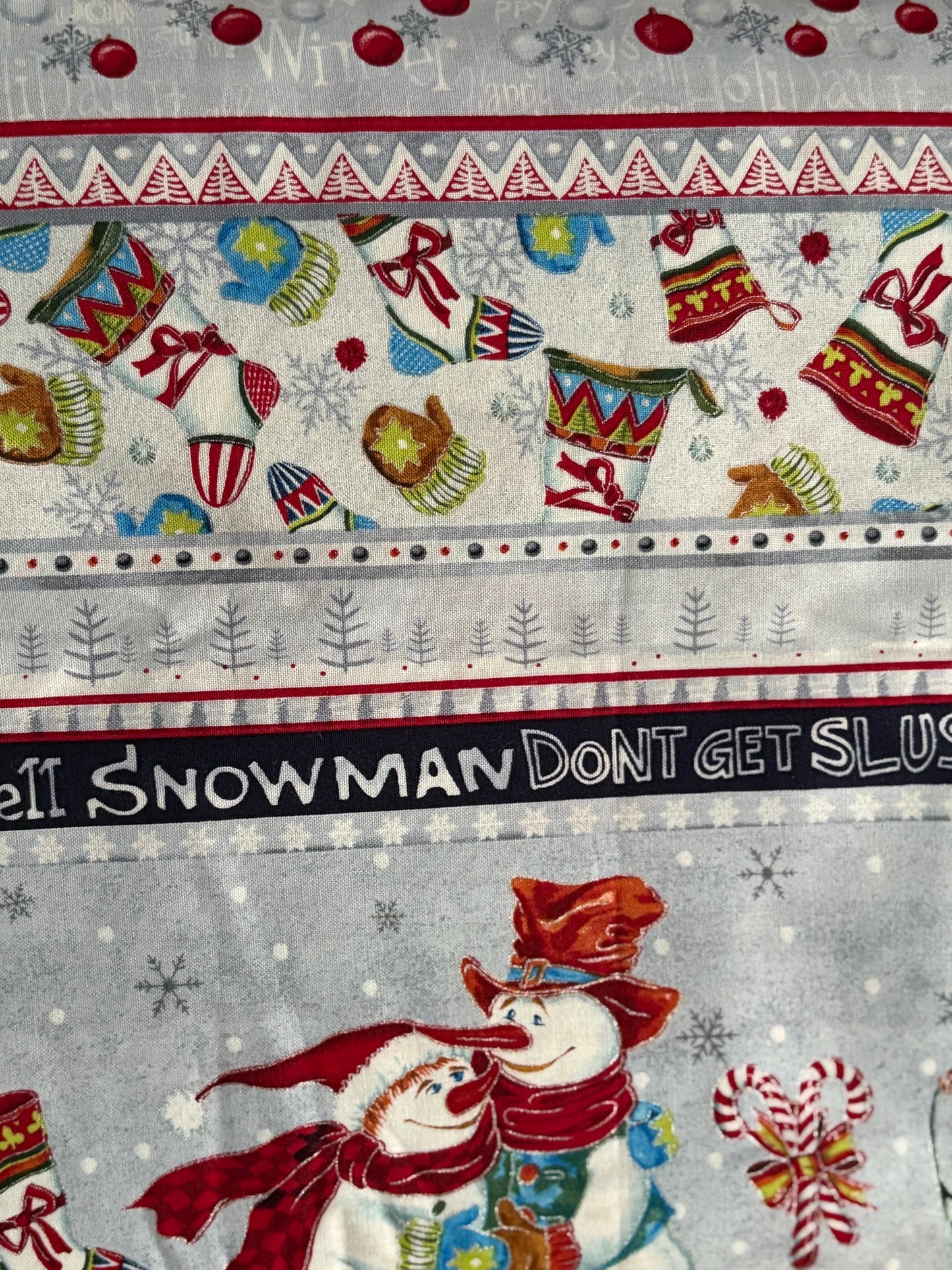 Paintbrush Studio Snow Family Christmas by Judy Hansen, Designer Cotton, Quilting Fabric, Sold by YARD
