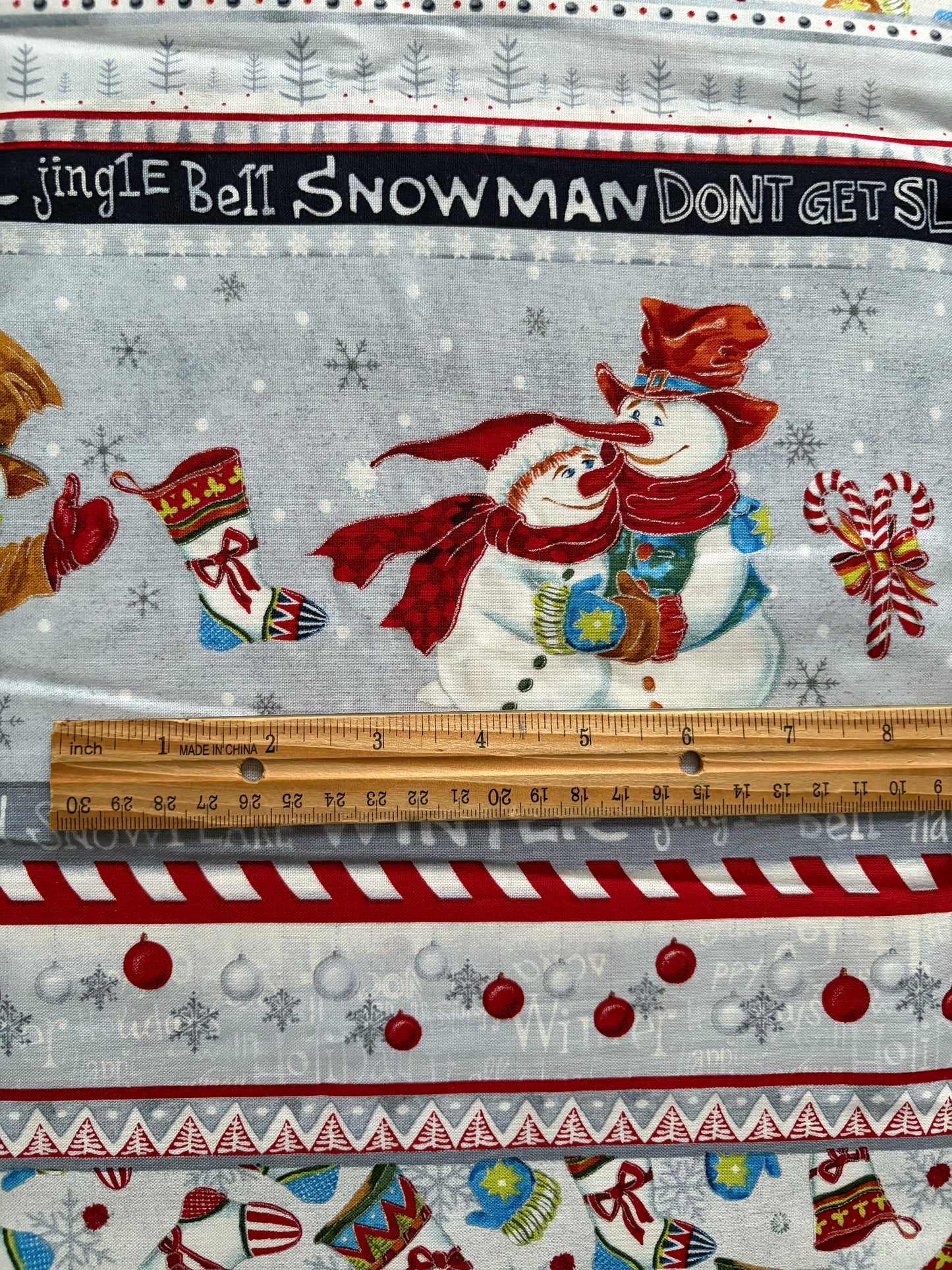 Paintbrush Studio Snow Family Christmas by Judy Hansen, Designer Cotton, Quilting Fabric, Sold by YARD