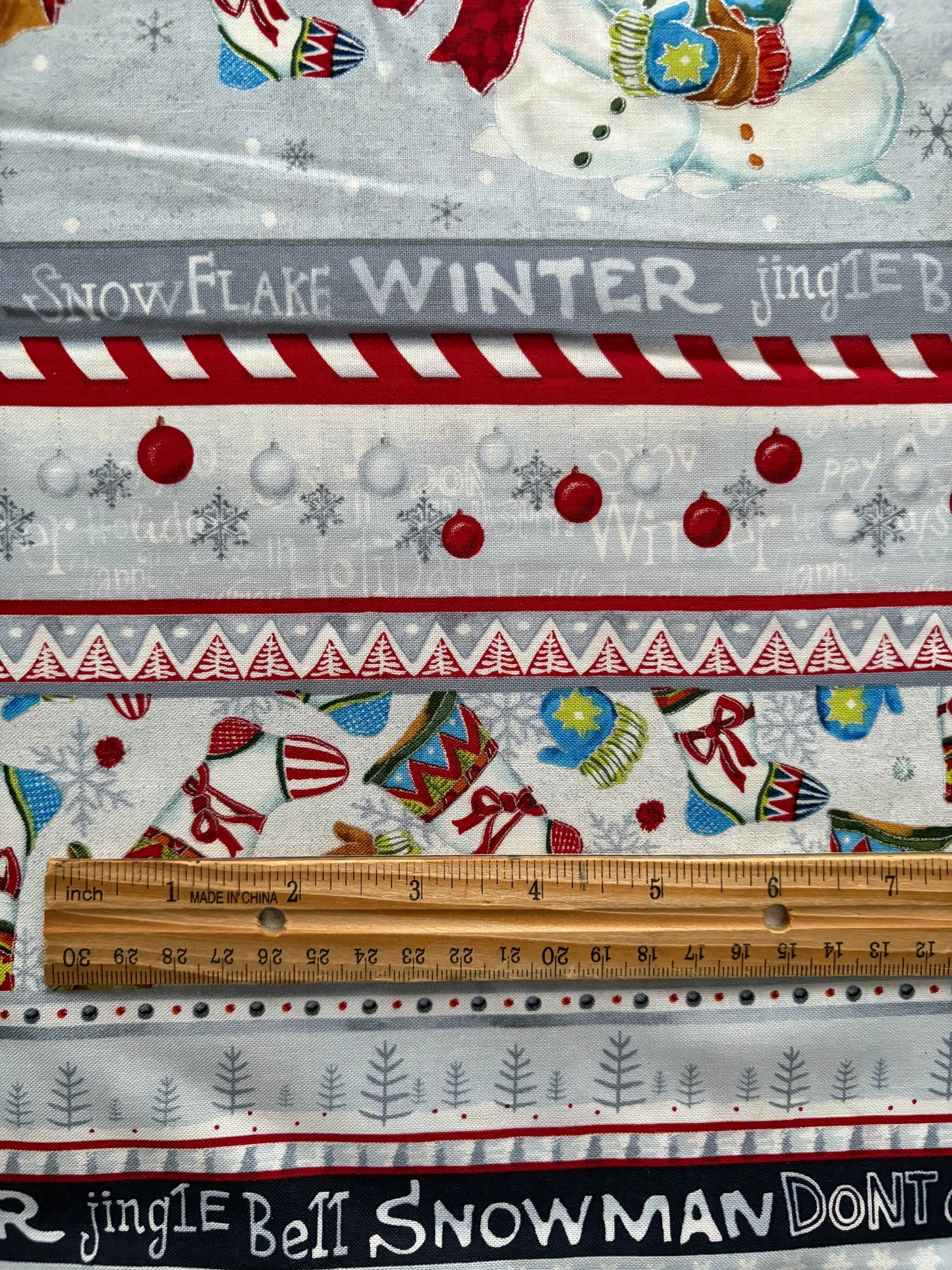 Paintbrush Studio Snow Family Christmas by Judy Hansen, Designer Cotton, Quilting Fabric, Sold by YARD