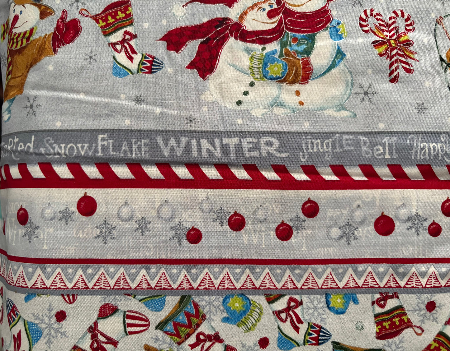 Paintbrush Studio Snow Family Christmas by Judy Hansen, Designer Cotton, Quilting Fabric, Sold by YARD