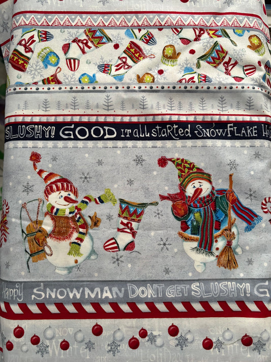 Paintbrush Studio Snow Family Christmas by Judy Hansen, Designer Cotton, Quilting Fabric, Sold by YARD