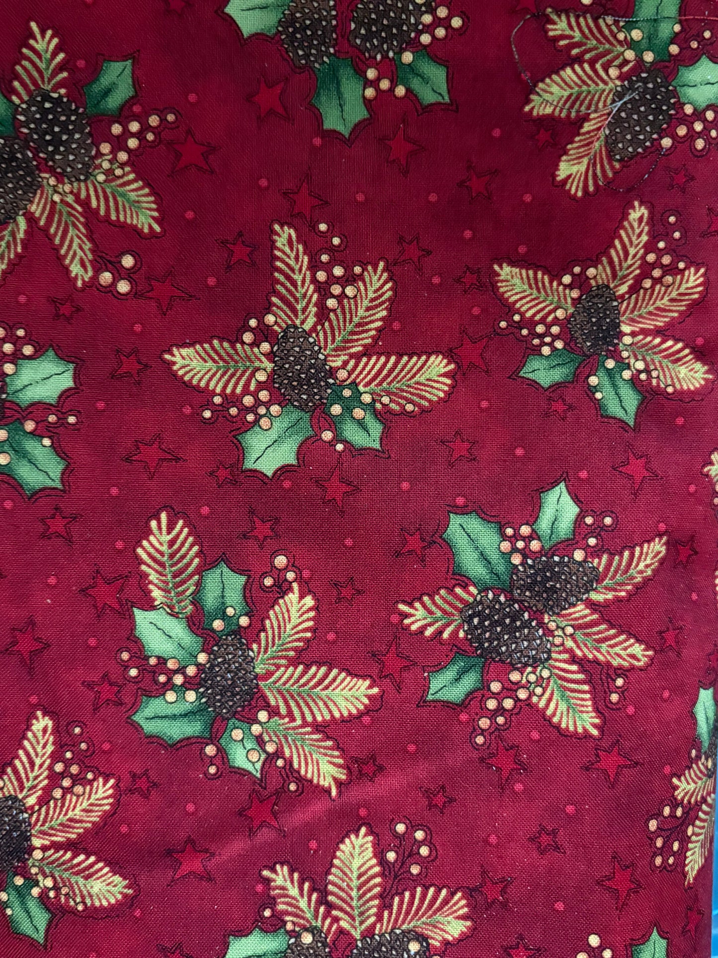 Henry Glass Do You See What I See, Leanne Anderson Whole Country Caboodle Christmas Pine Cones, Designer Cotton Fabric, Sold by Yard