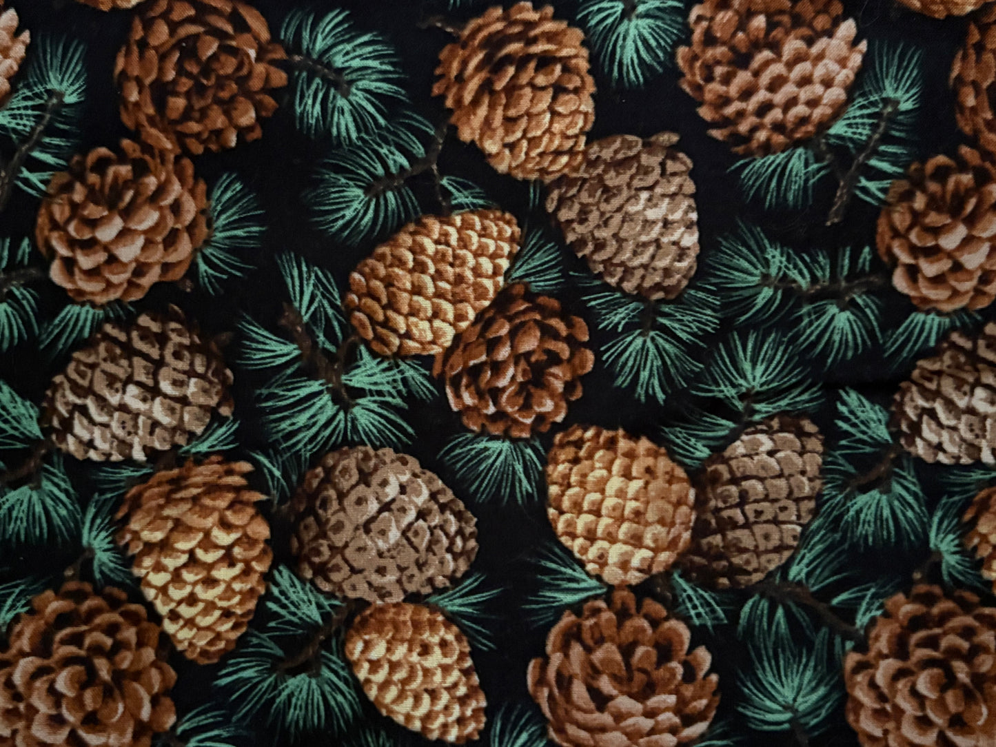 JoAnn Winter Pinecones Christmas, Designer Cotton, Quilting Fabric, Sold by YARD