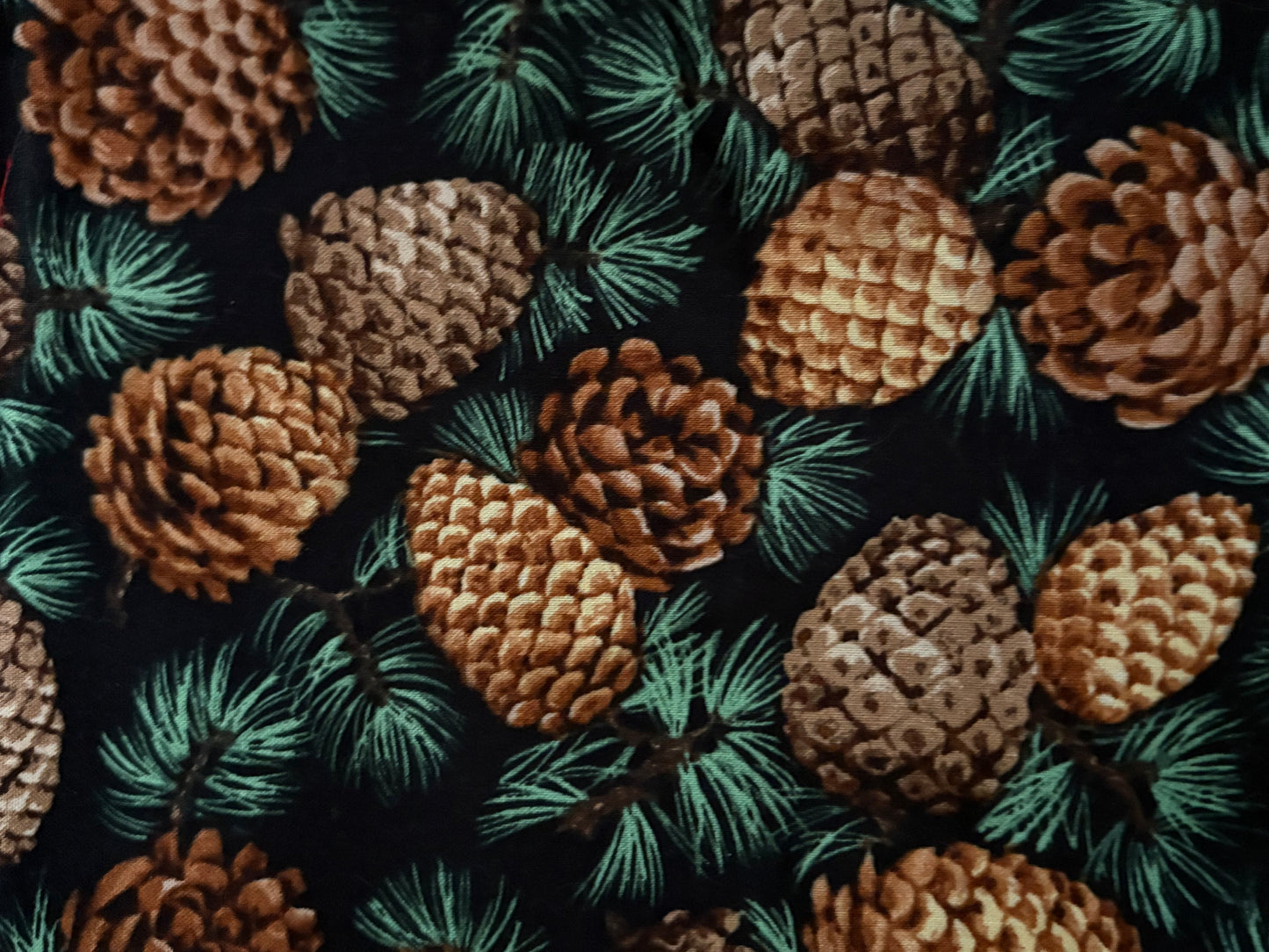 JoAnn Winter Pinecones Christmas, Designer Cotton, Quilting Fabric, Sold by YARD