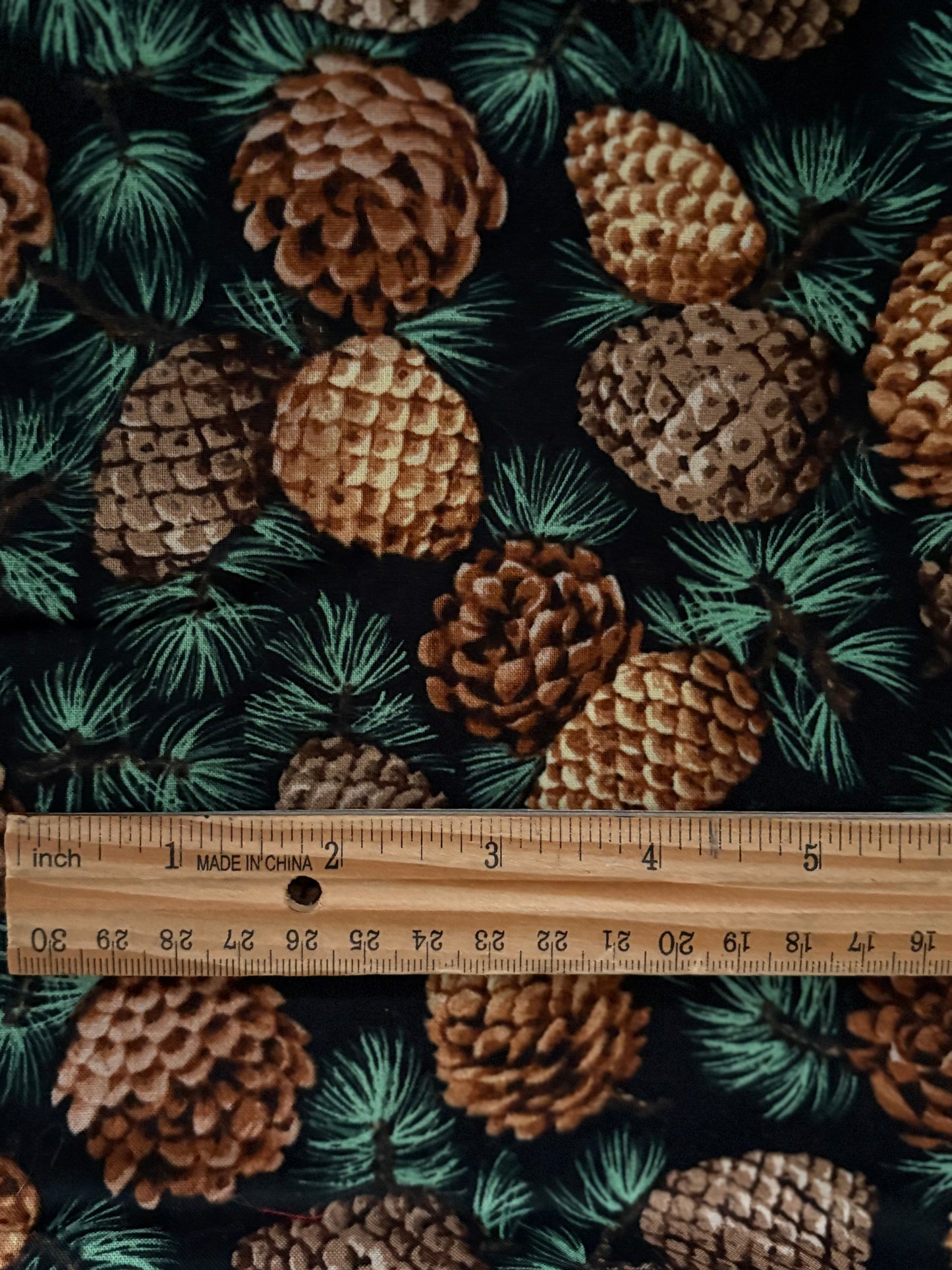 JoAnn Winter Pinecones Christmas, Designer Cotton, Quilting Fabric, Sold by YARD