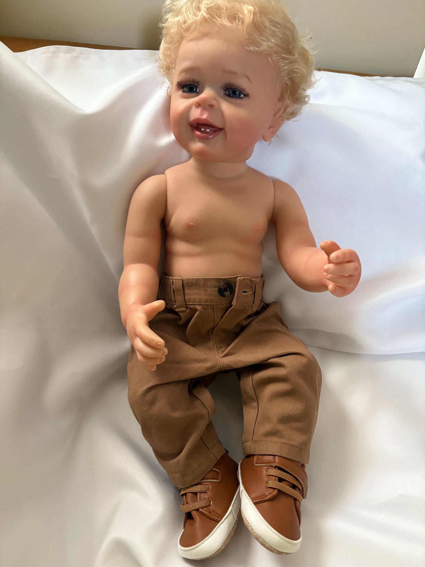 Adorable Reborn Boy Doll, Lifelike and Realistic, Includes Christmas Outfit