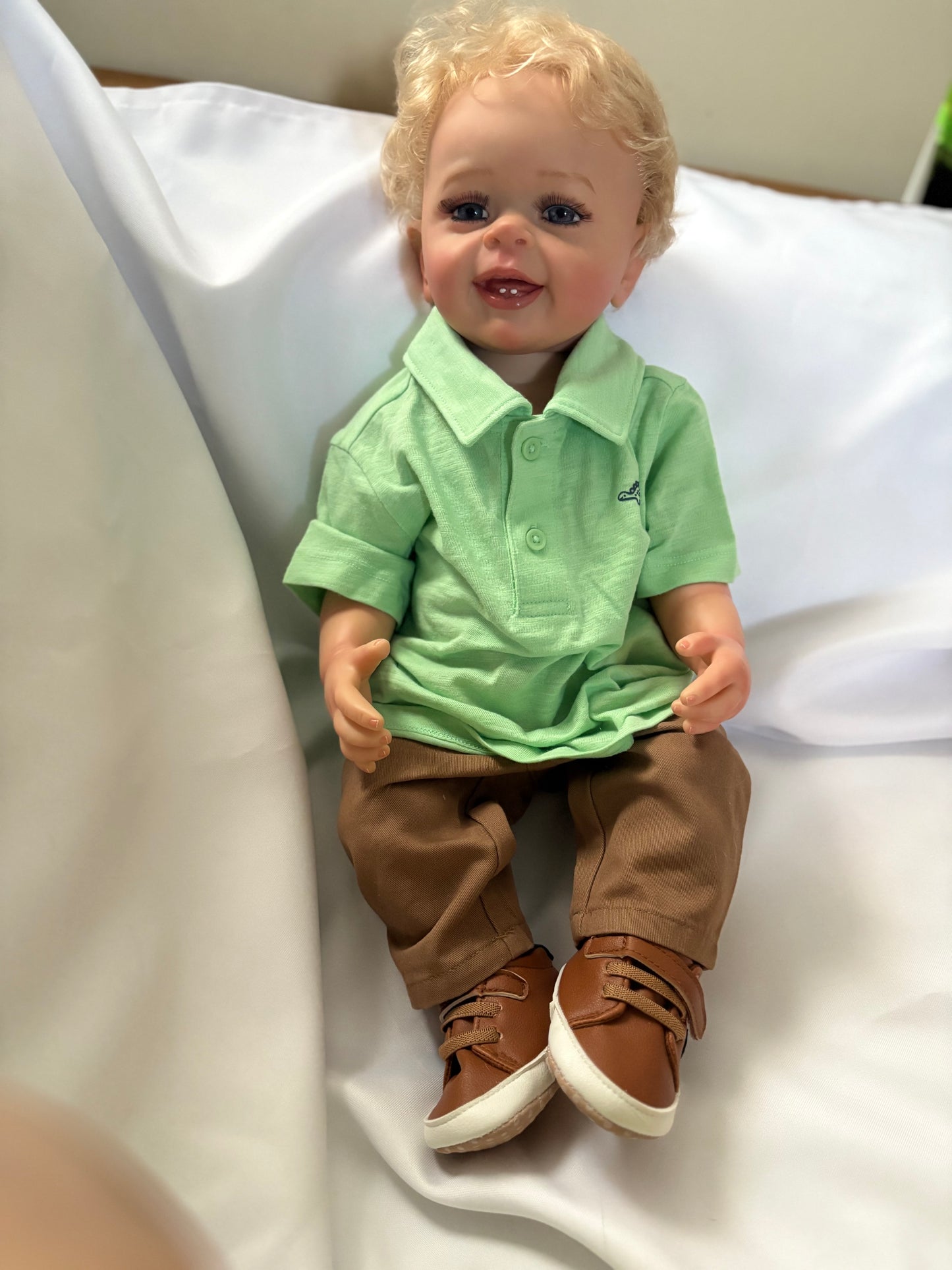 Adorable Reborn Boy Doll, Lifelike and Realistic, Includes Christmas Outfit
