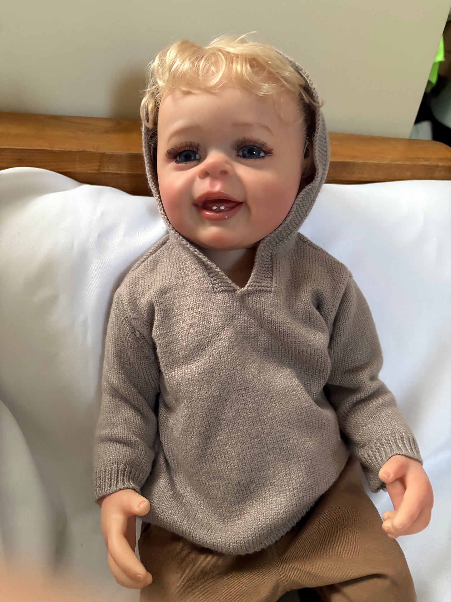 Adorable Reborn Boy Doll, Lifelike and Realistic, Includes Christmas Outfit