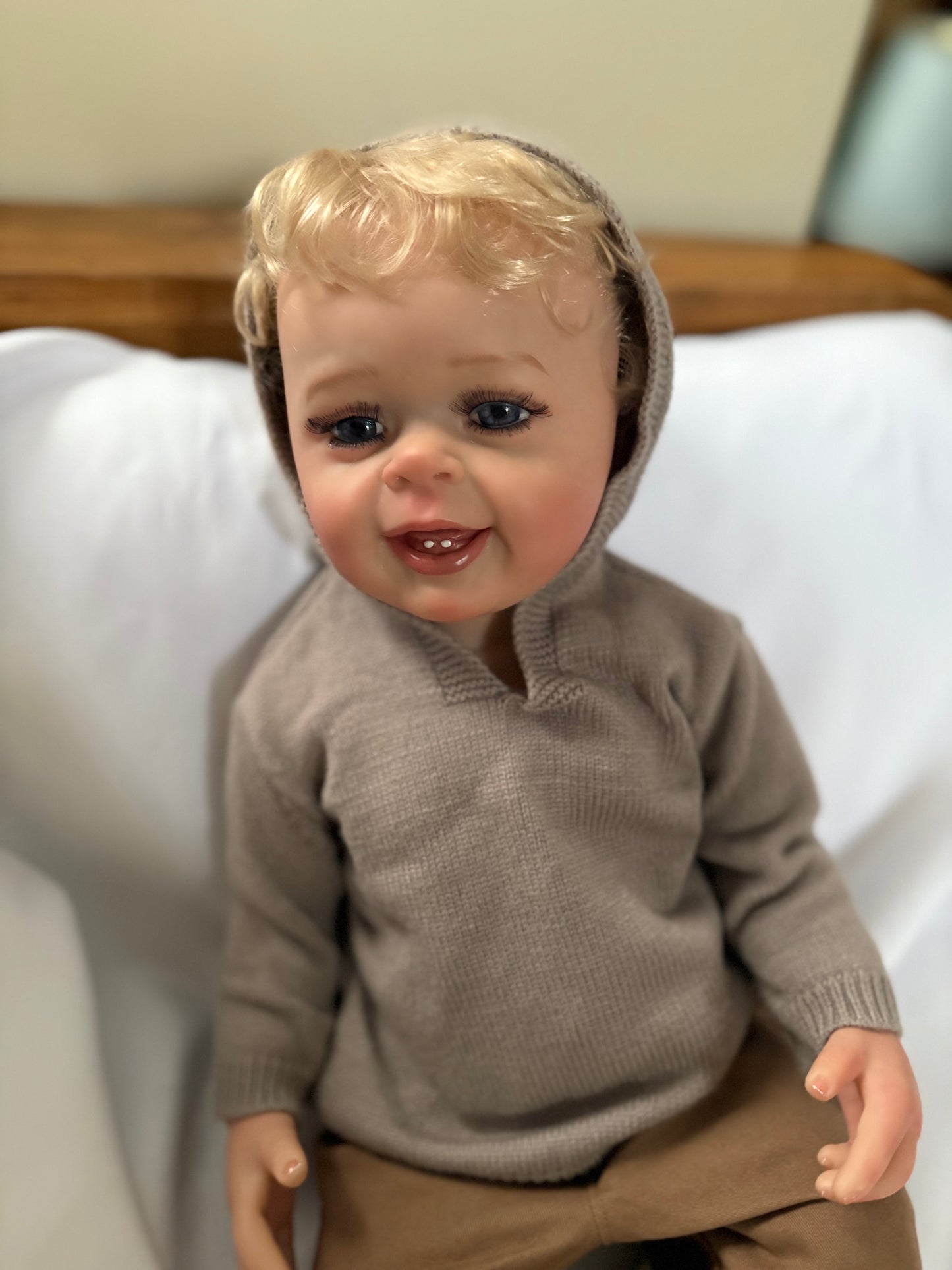 Adorable Reborn Boy Doll, Lifelike and Realistic, Includes Christmas Outfit