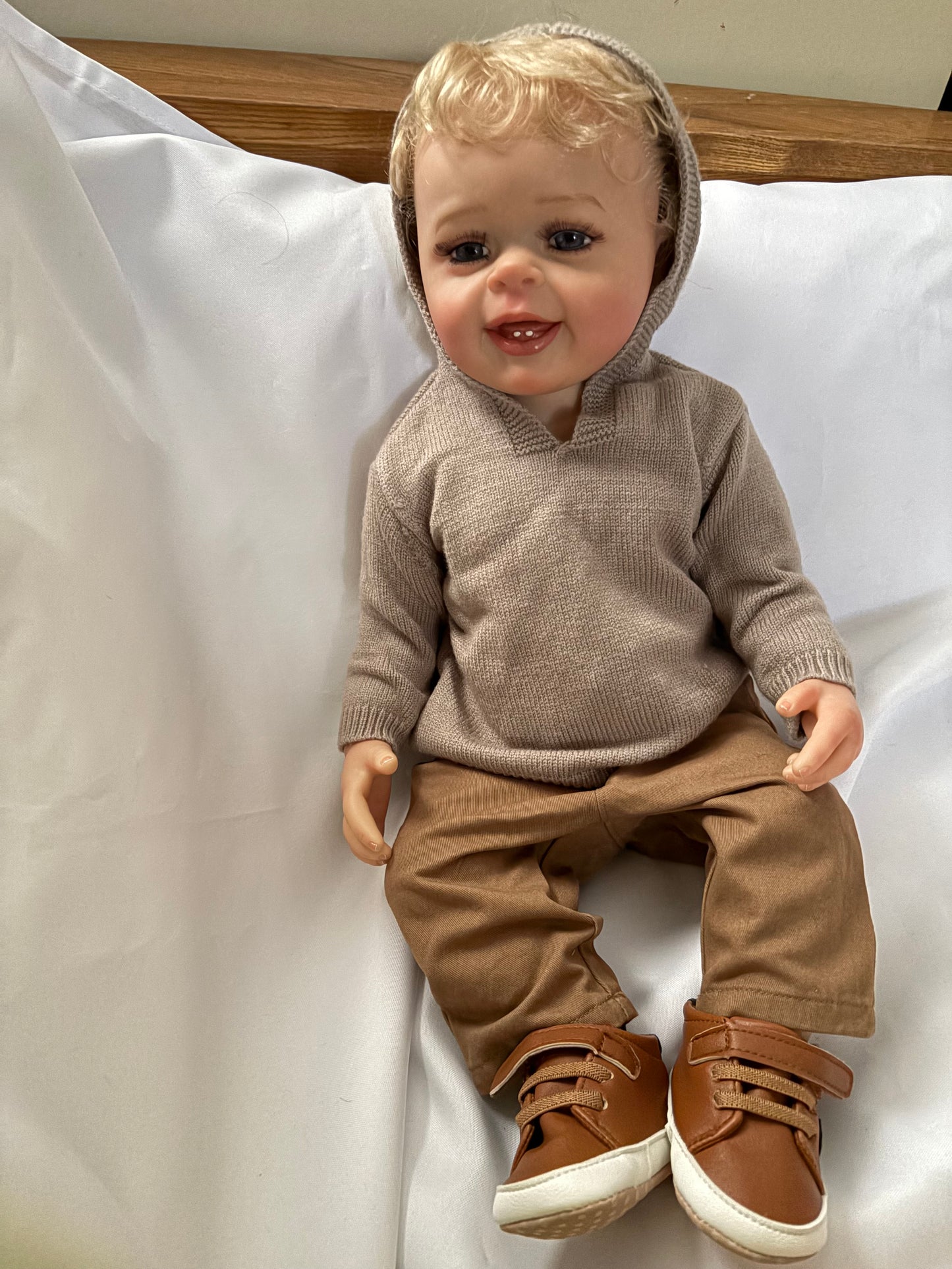 Adorable Reborn Boy Doll, Lifelike and Realistic, Includes Christmas Outfit