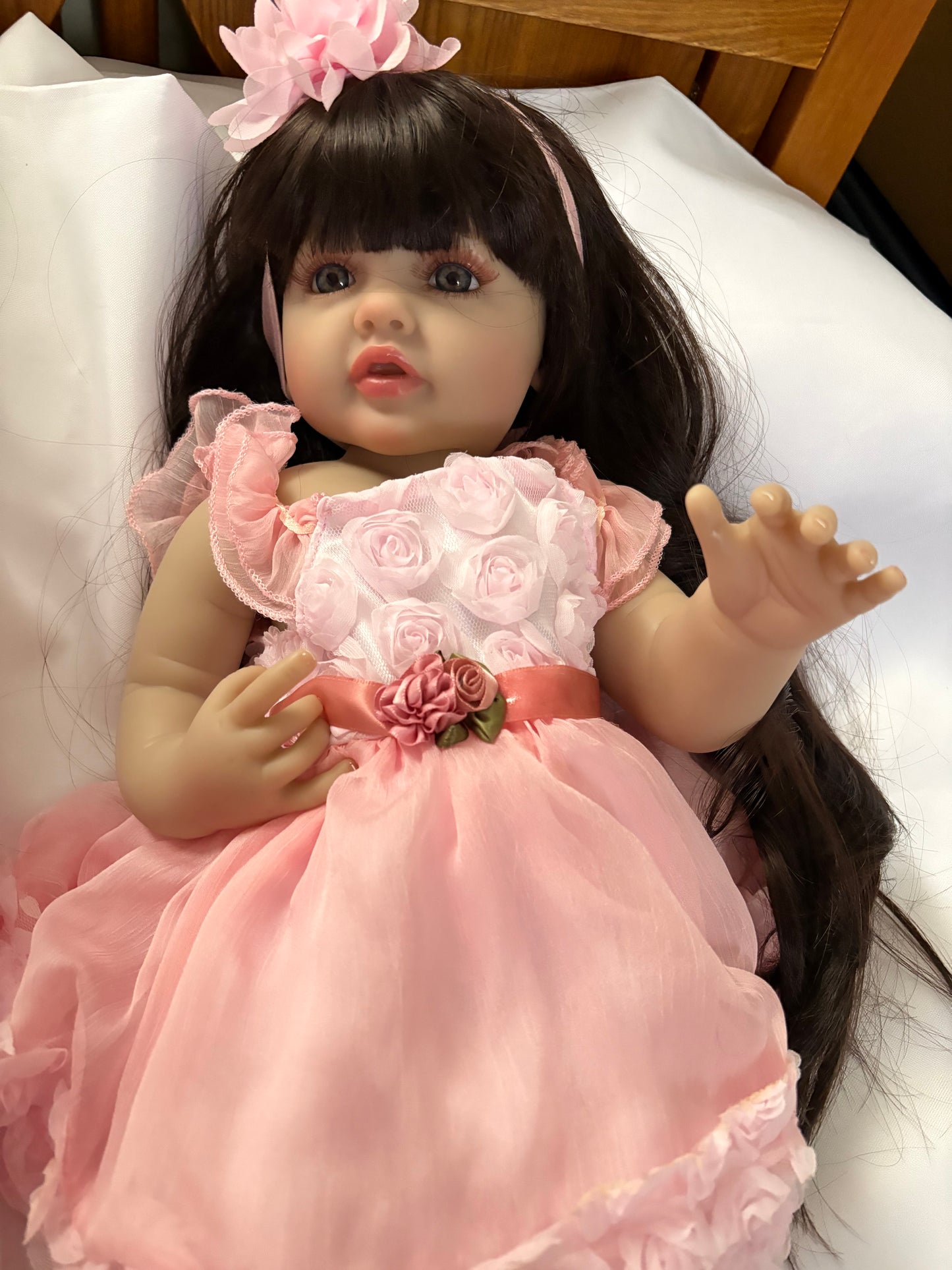 Adorable Reborn Girl Doll, Lifelike and Realistic, Two Outfits