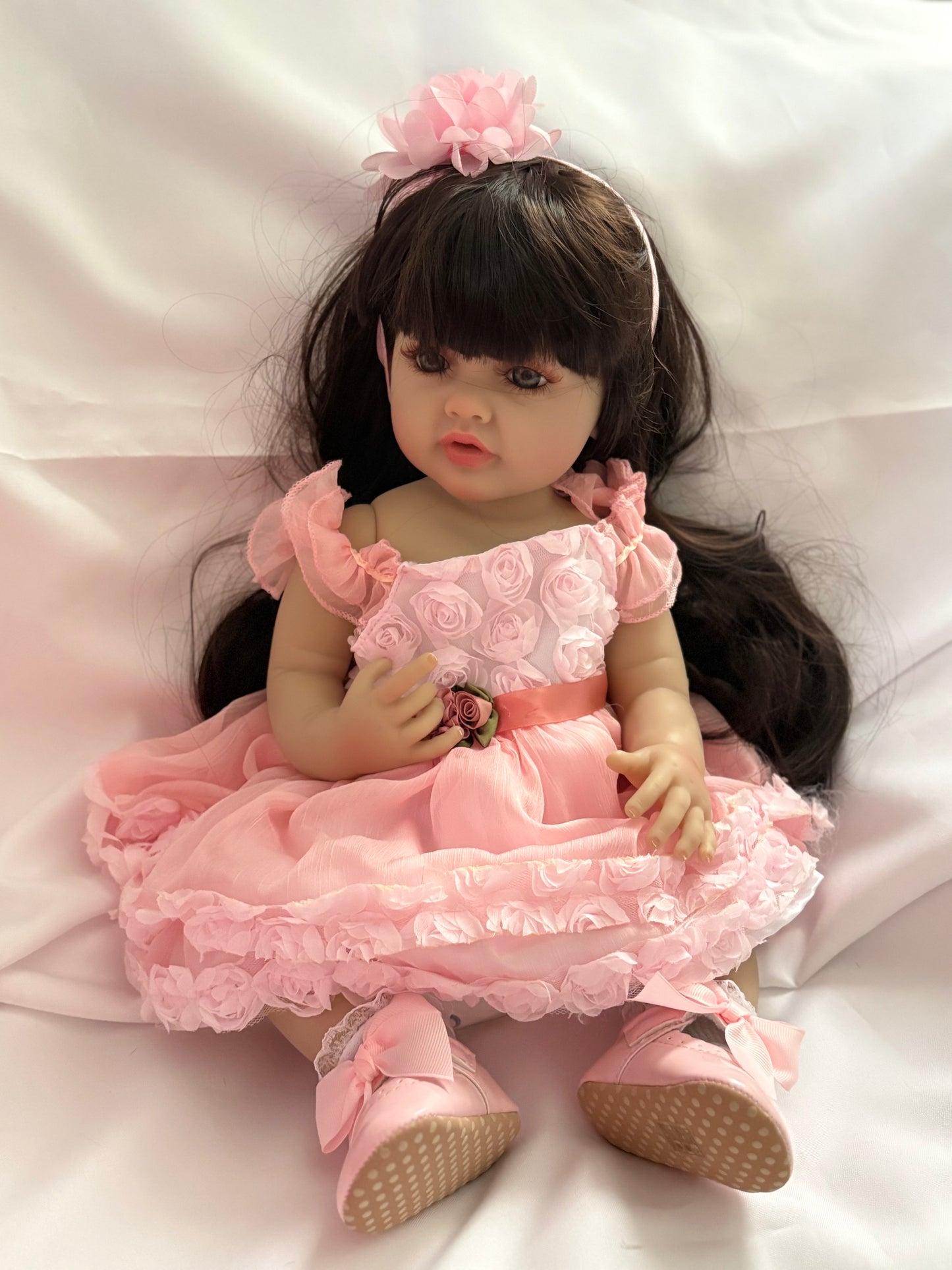 Adorable Reborn Girl Doll, Lifelike and Realistic, Two Outfits