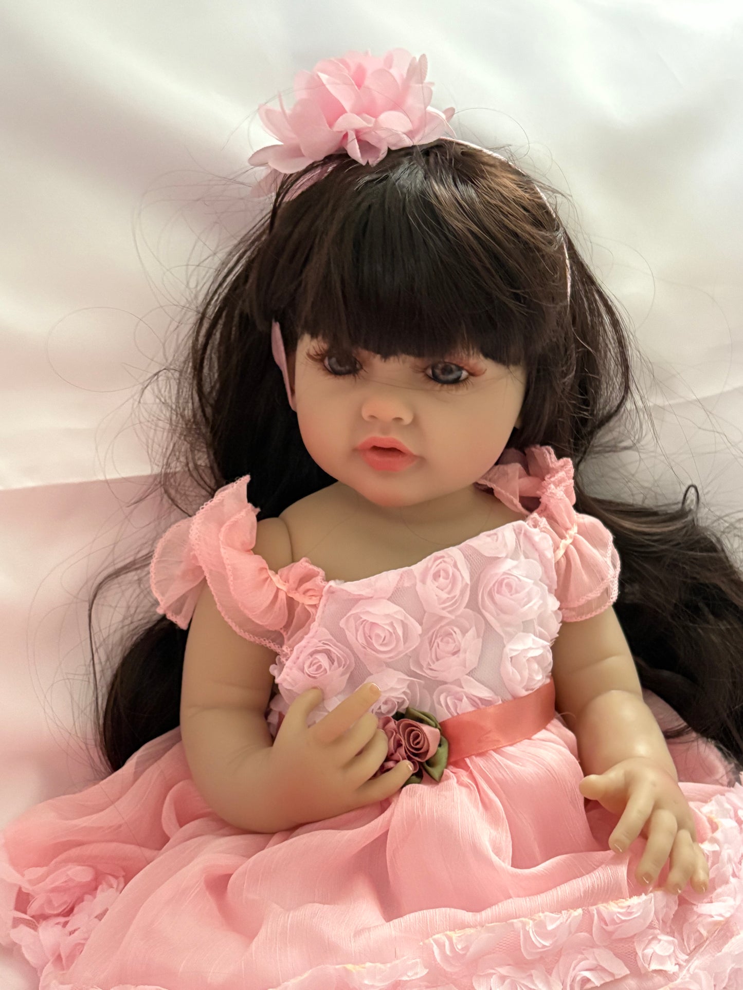 Adorable Reborn Girl Doll, Lifelike and Realistic, Two Outfits