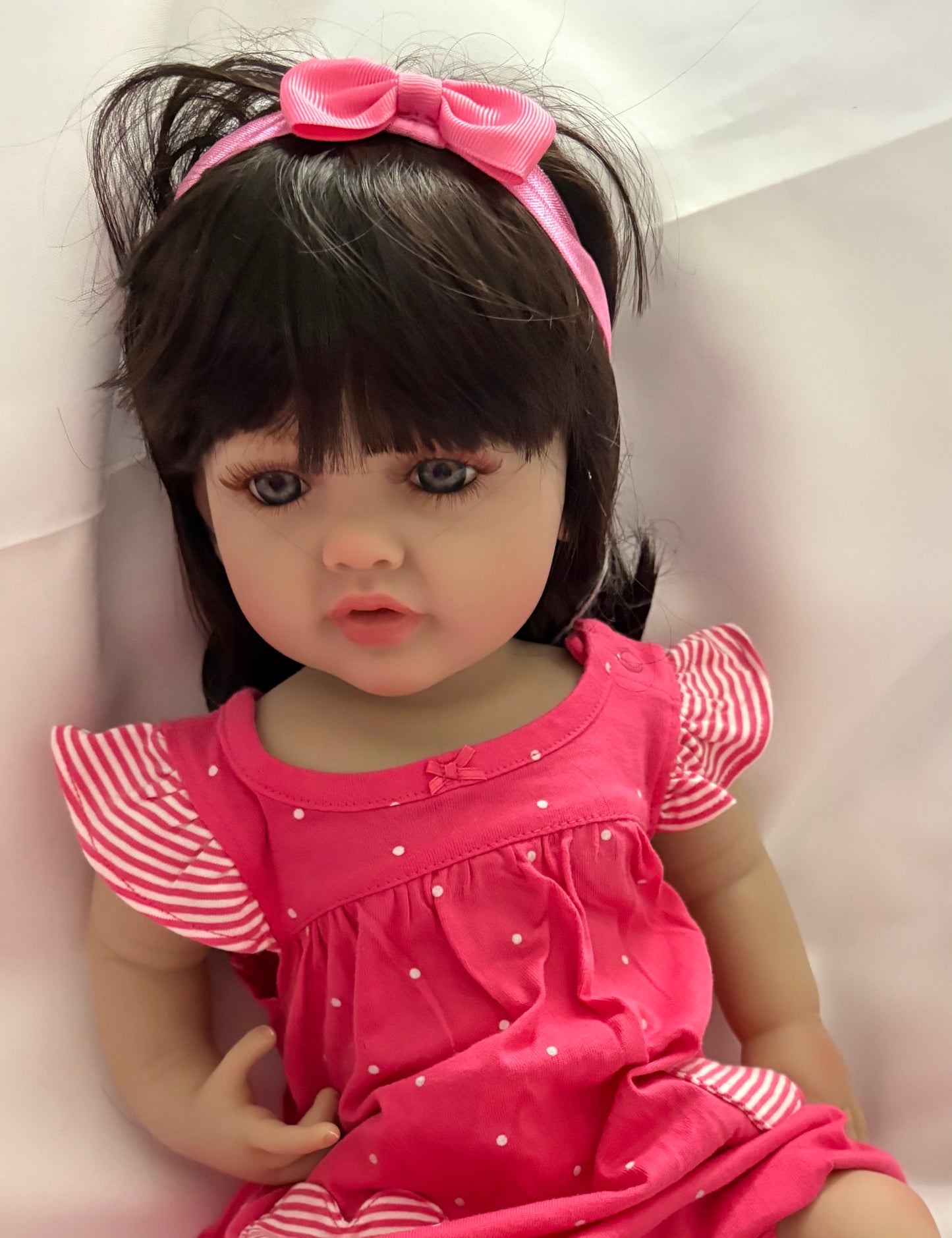 Adorable Reborn Girl Doll, Lifelike and Realistic, Two Outfits