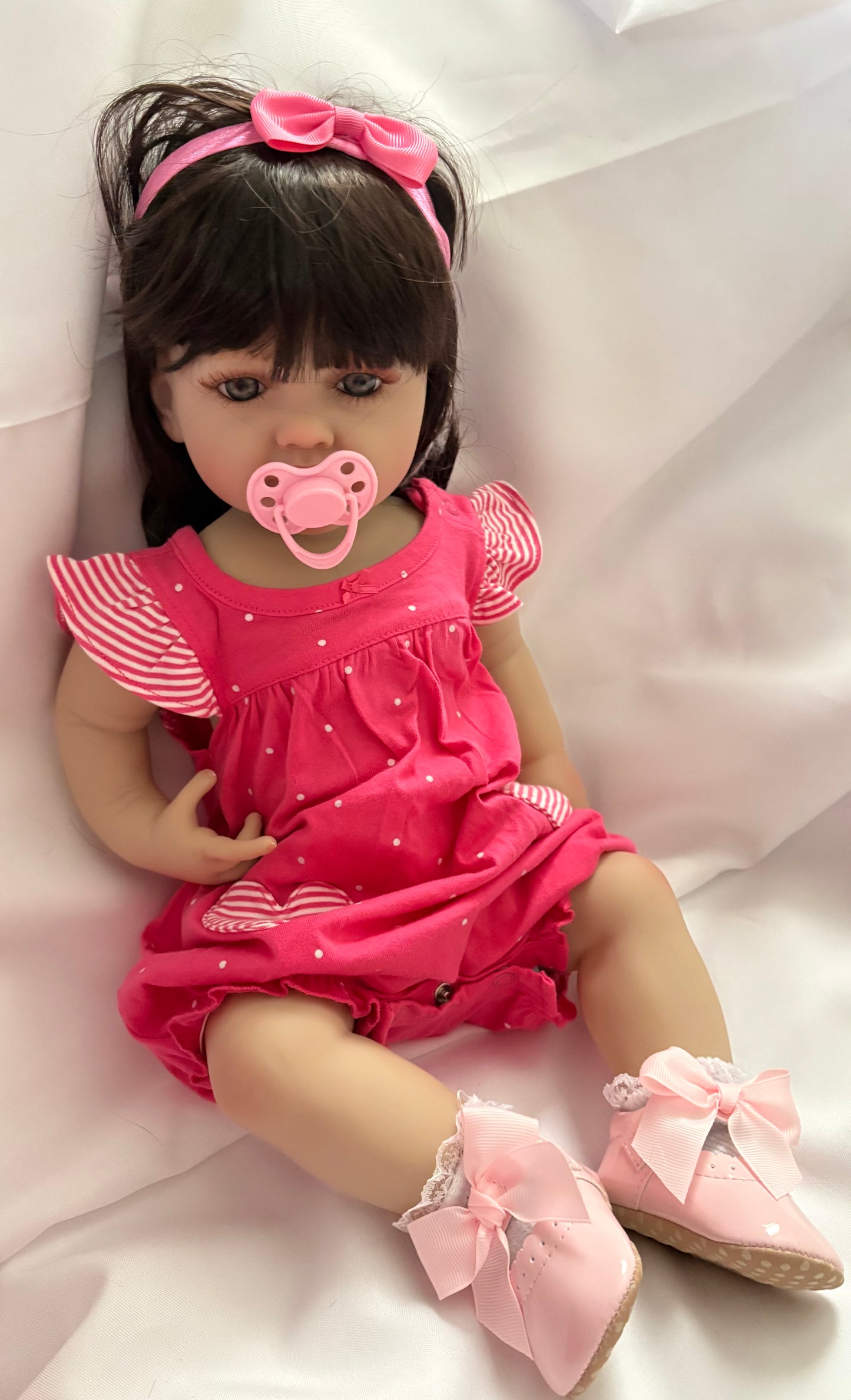 Adorable Reborn Girl Doll, Lifelike and Realistic, Two Outfits