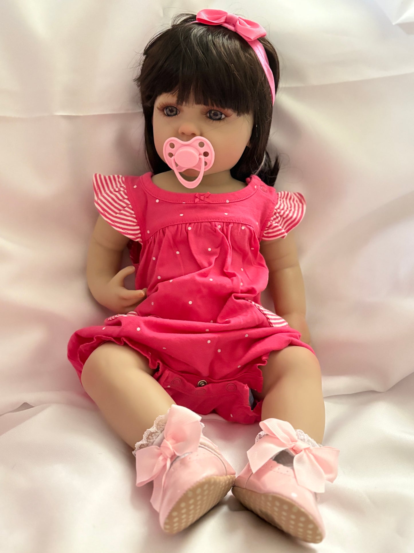 Adorable Reborn Girl Doll, Lifelike and Realistic, Two Outfits
