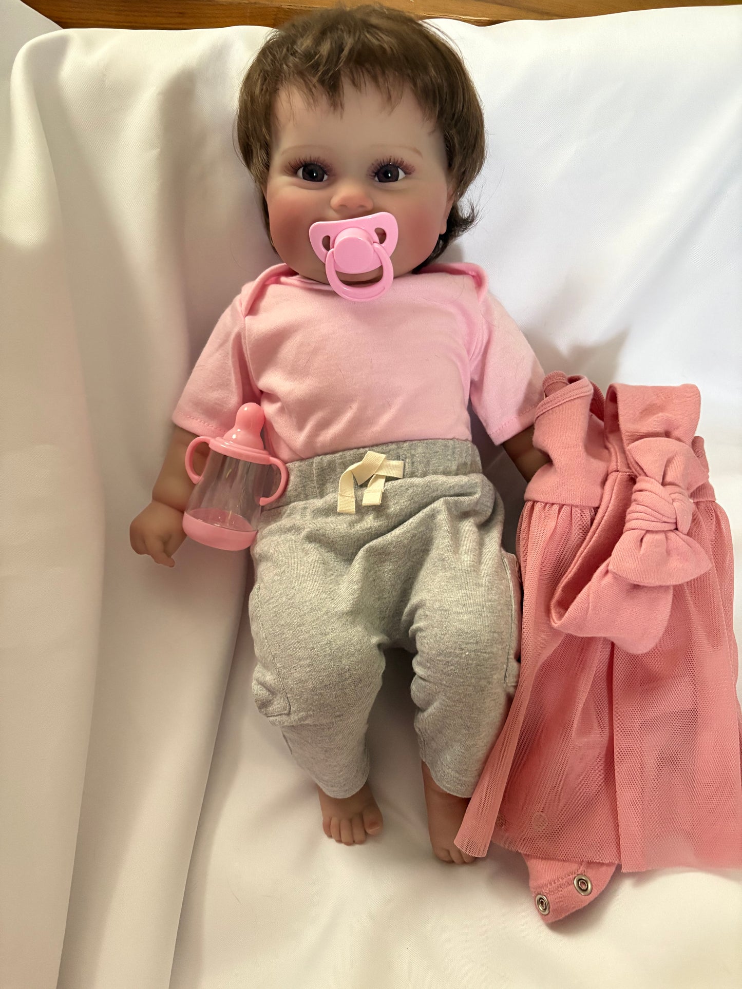 Adorable Reborn Girl Doll with Two Outfits