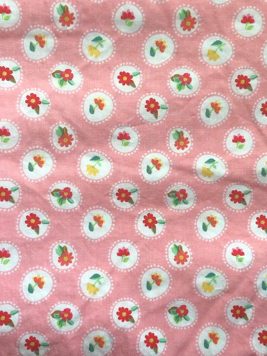 Riley Blake Designs by Tammie Green, Pink with Flowers Fabric, Designer Cotton, Quilting Fabric, Sold by YARD