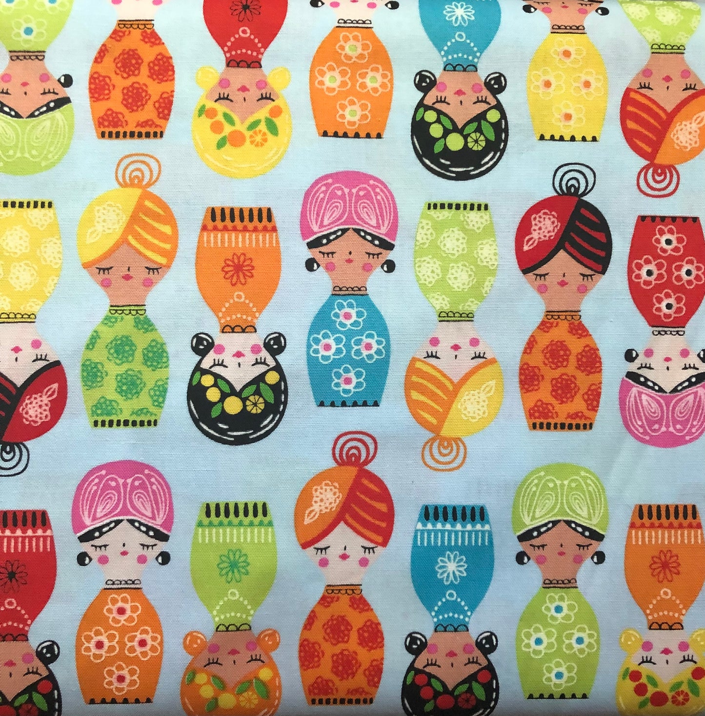 Robert Kaufaman by Suzy Utman "Little Senoritas", Designer Cotton, Quilting Fabric, Sold by YARD