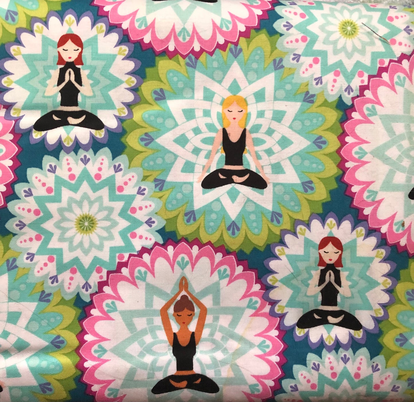 Michael Miller Namaste Mandala Lotus Celestial Yoga, Designer Cotton, Quilting Cotton, Sold by YARD