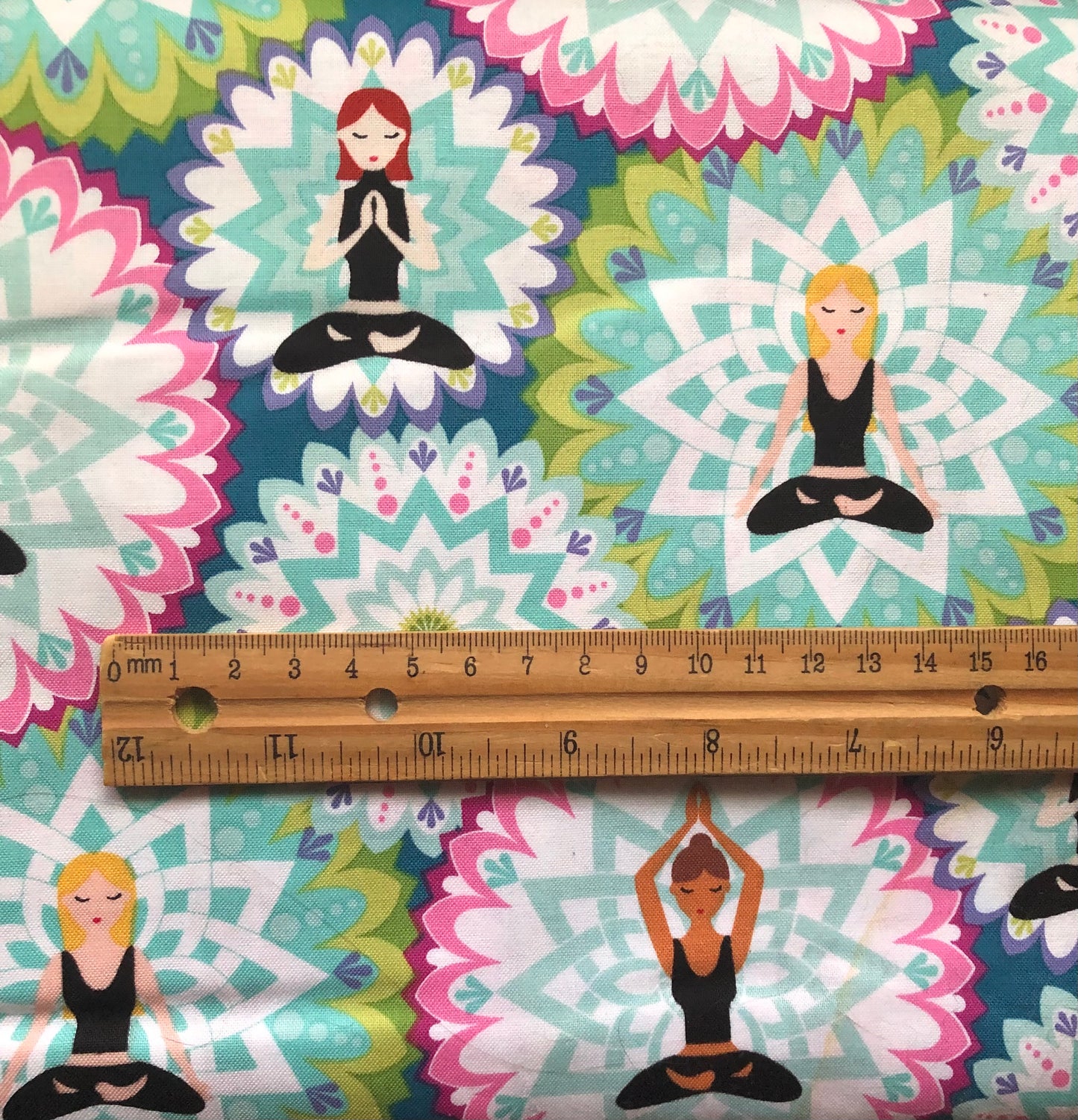 Michael Miller Namaste Mandala Lotus Celestial Yoga, Designer Cotton, Quilting Cotton, Sold by YARD