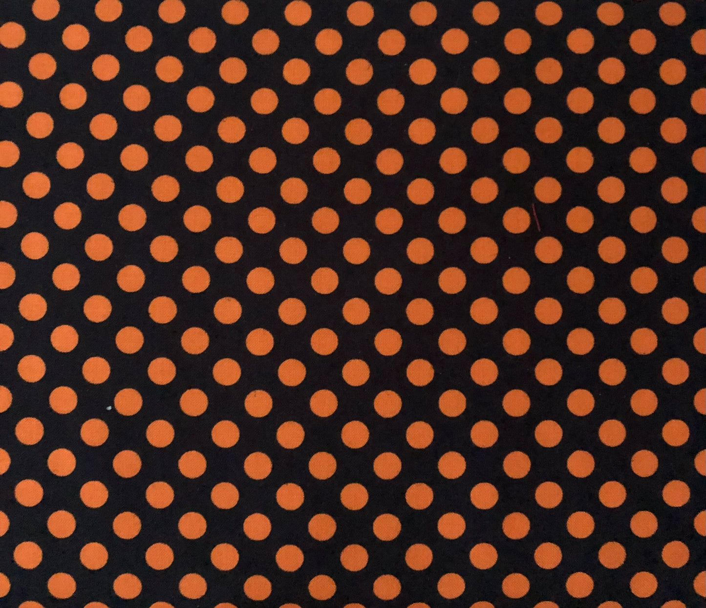 Robert Kaufman Studio K Spot On Halloween Orange Polka Dots on Black Fabric, Designer Cotton, Quilting Fabric, Sold by YARD