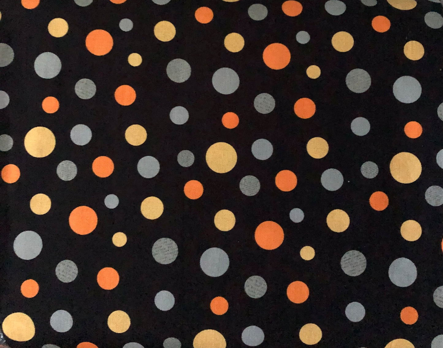 Studio E Fabric Witchy by DT-K Signature Halloween Large Polka Dots on Black, Designer Cotton, Quilting Fabric, Sold by YARD