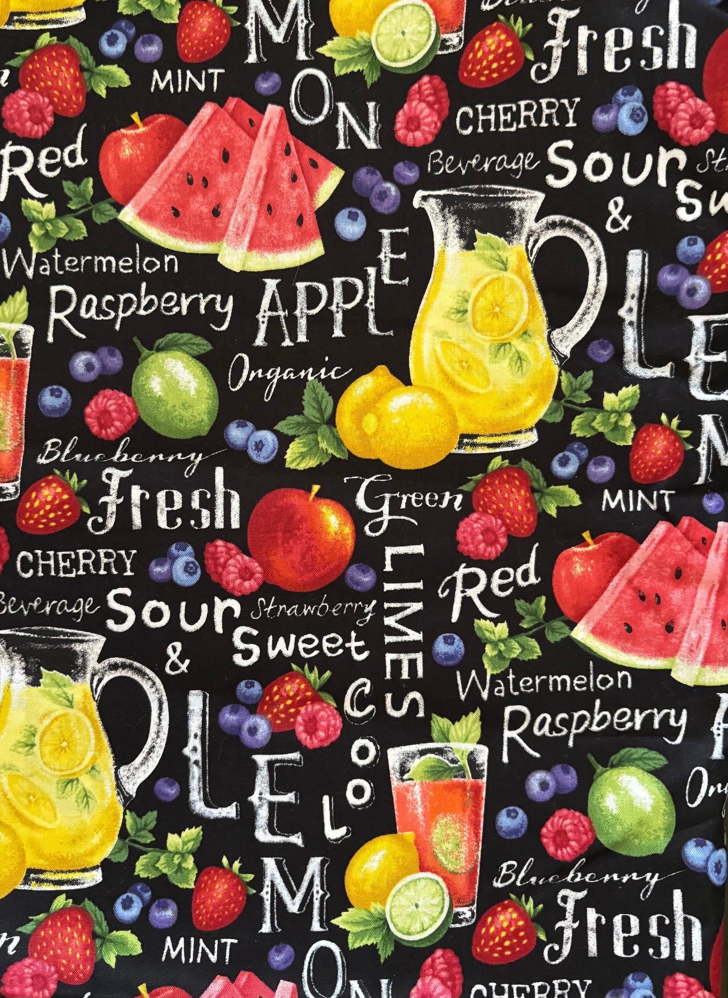 John's Garden Party by Paintbrush Studio, Fruit and Lemonade, 100% Cotton Fabric, Sold By Yard