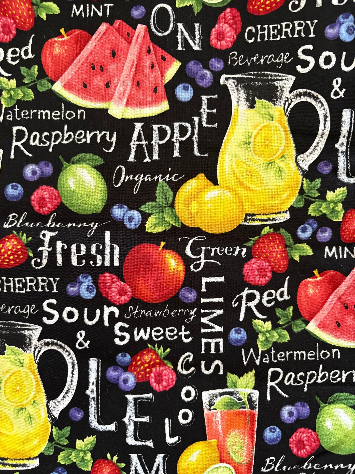 John's Garden Party by Paintbrush Studio, Fruit and Lemonade, 100% Cotton Fabric, Sold By Yard