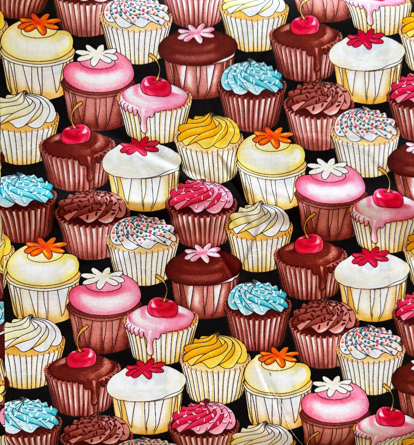 Timeless Treasures Cupcakes, 100% Cotton Fabric, Sold By Yard