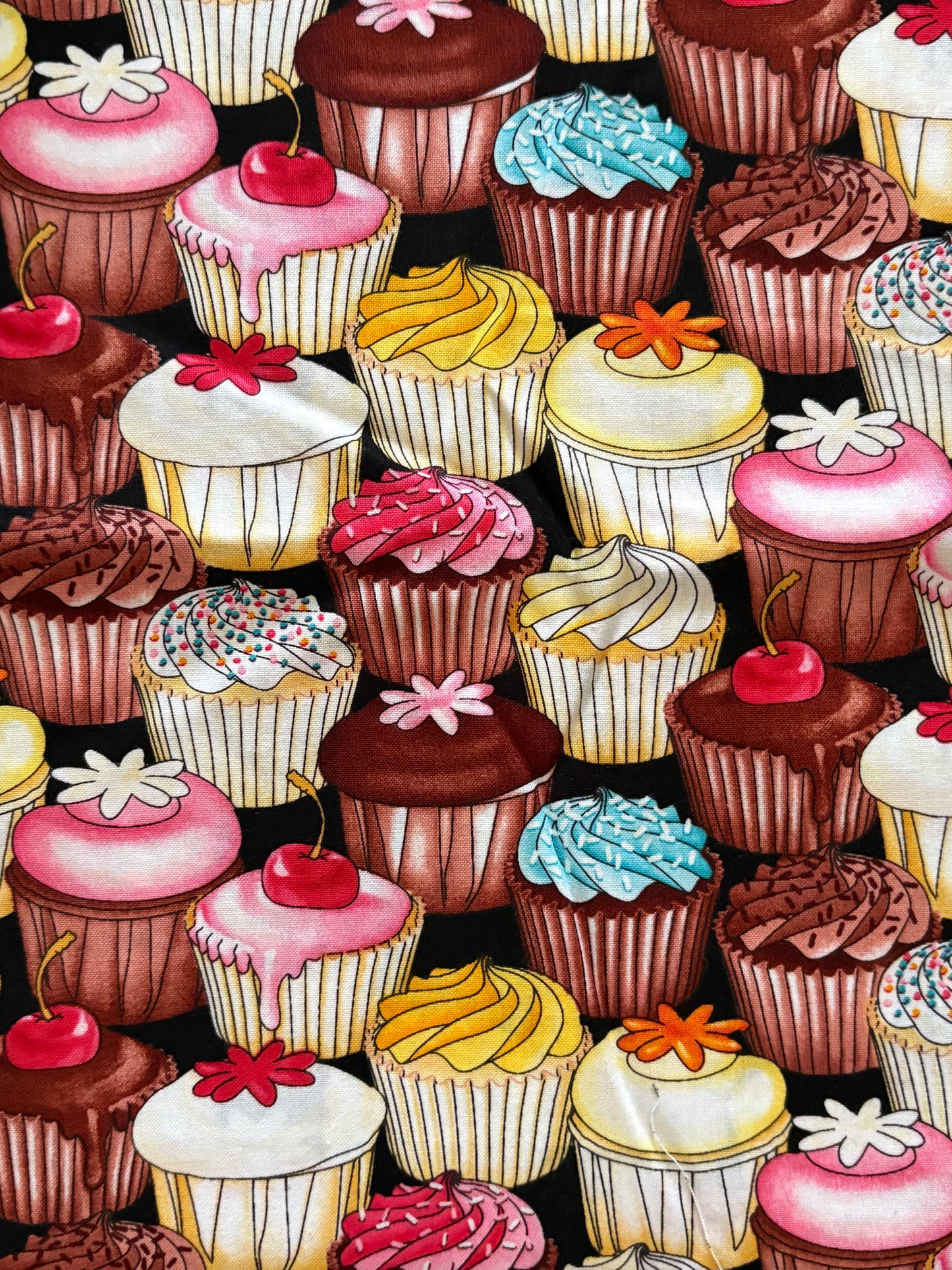 Timeless Treasures Cupcakes, 100% Cotton Fabric, Sold By Yard