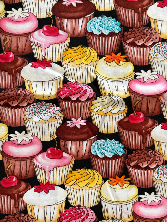 Timeless Treasures Cupcakes, 100% Cotton Fabric, Sold By Yard