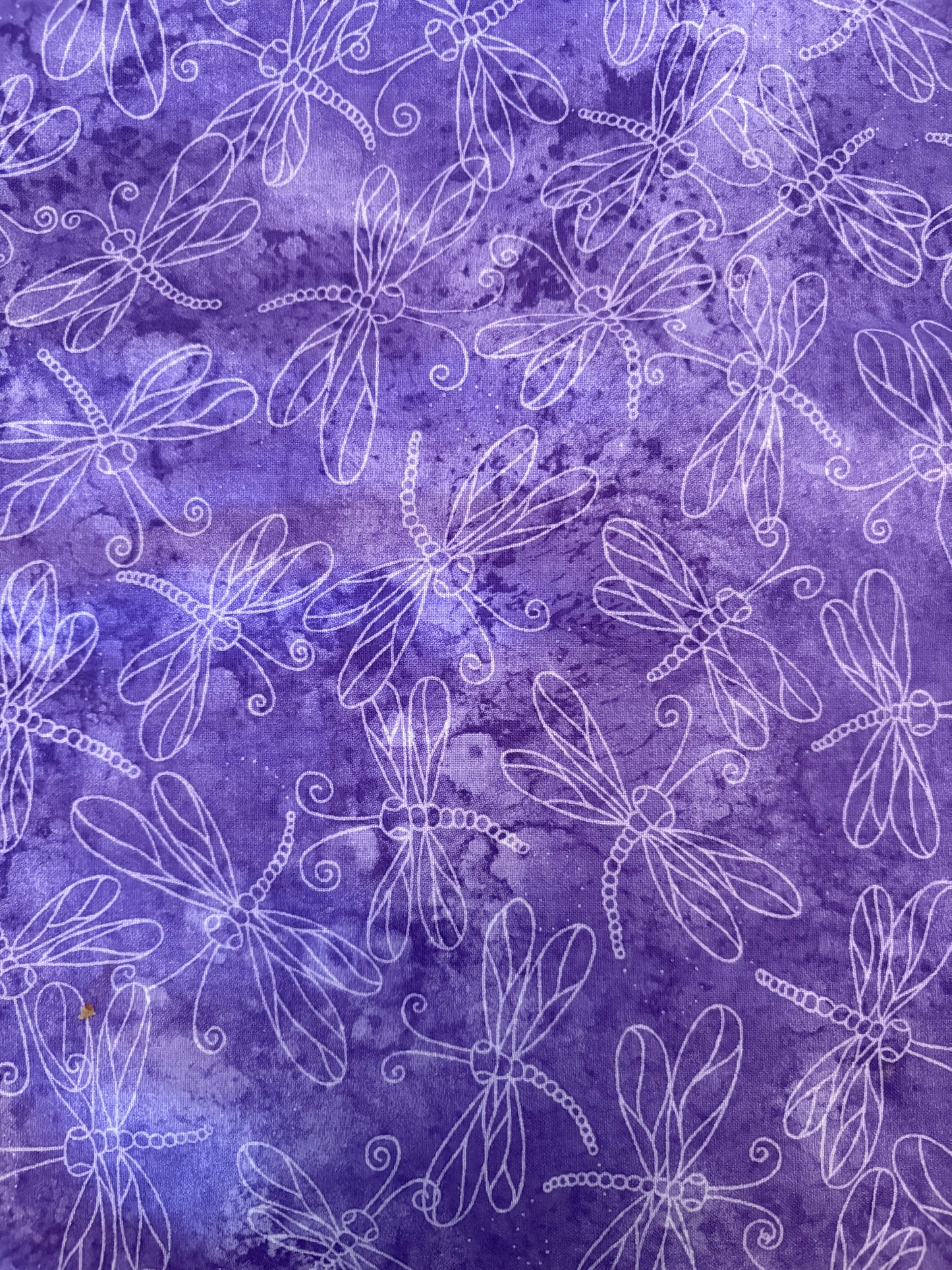 2 Yards Fabric Traditions Purple Dragonflies, 100% Cotton, Sold By Yard