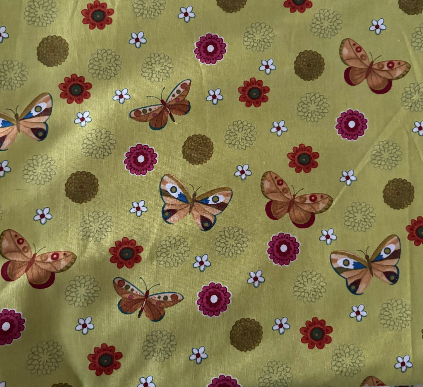 Clothworks Spice Garden by Sue Lipkin Butterflies, 100% Cotton Fabric, Sold By Yard