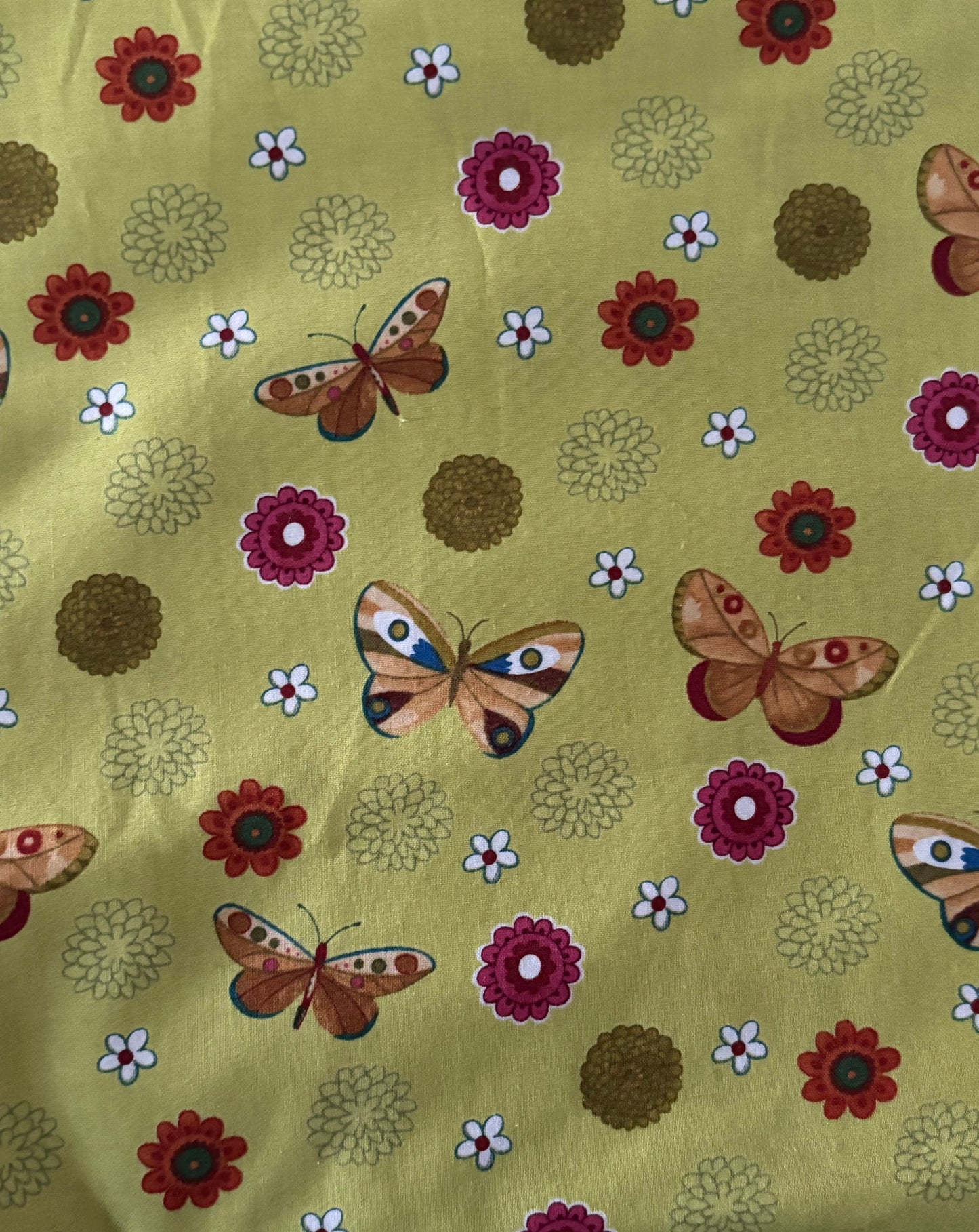 Clothworks Spice Garden by Sue Lipkin Butterflies, 100% Cotton Fabric, Sold By Yard