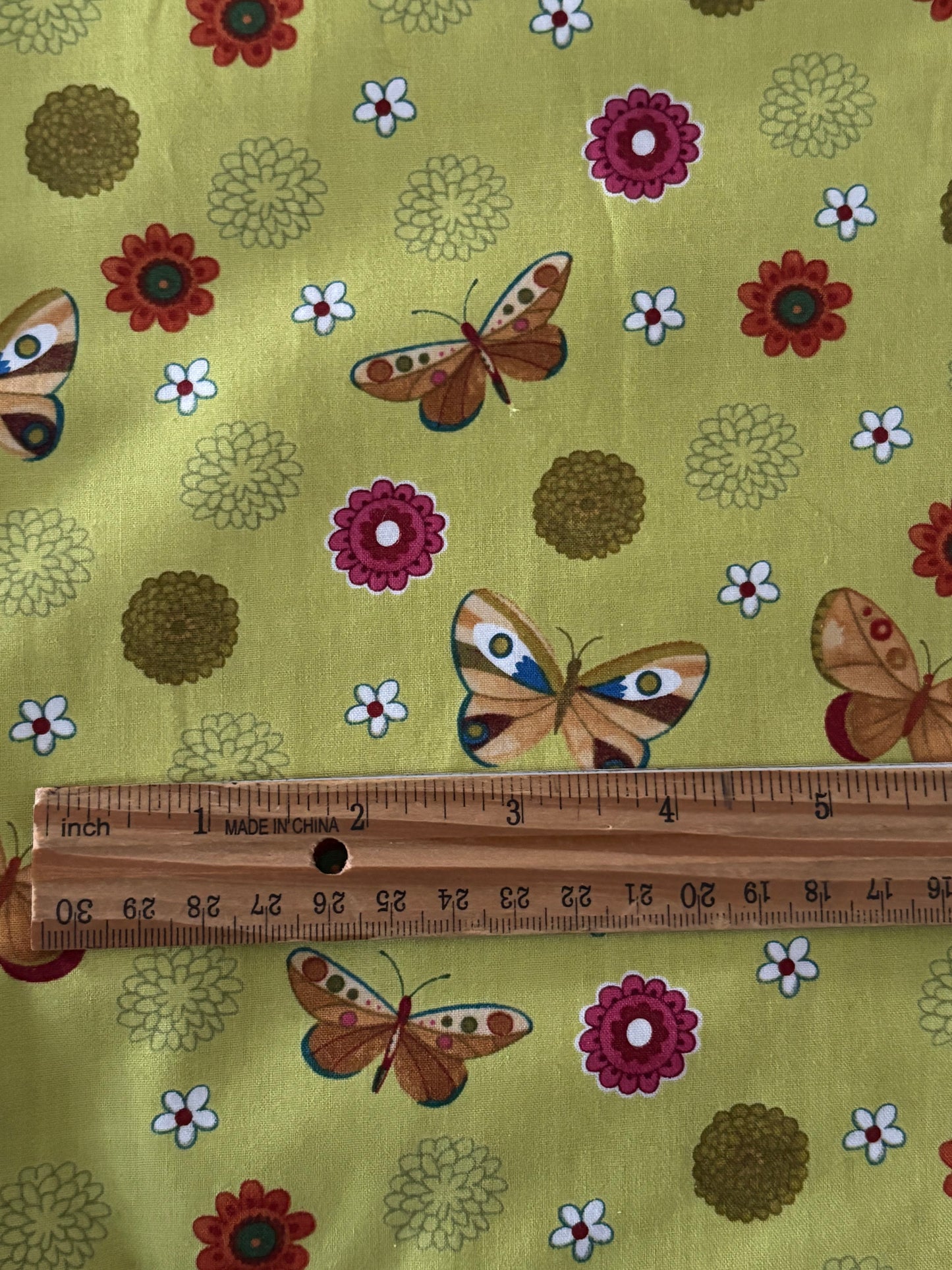 Clothworks Spice Garden by Sue Lipkin Butterflies, 100% Cotton Fabric, Sold By Yard