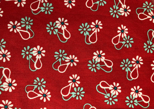 Windham Fabrics Hello Jane Loop  Flower Red by Allison Harris, Designer Cotton, Quilting Fabric, Sold by YARD