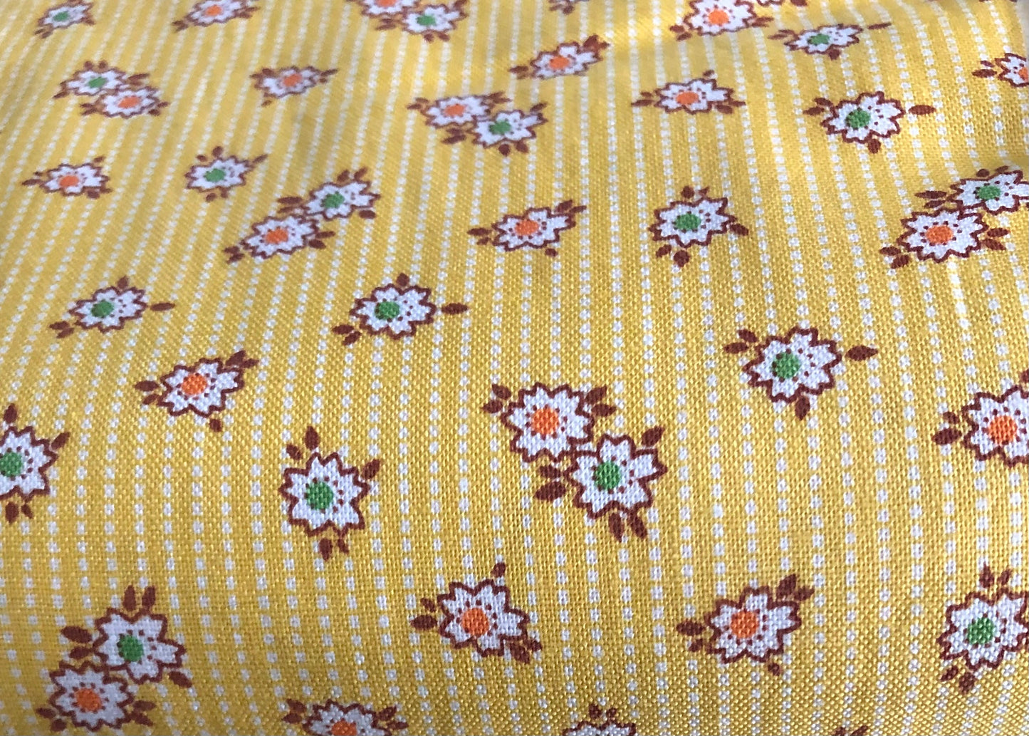 Whistler Studios Andover Lottie Ruth Tossed Flowers Daisies on Yellow, Designer Cotton, Quilting Fabric, Sold by YARD