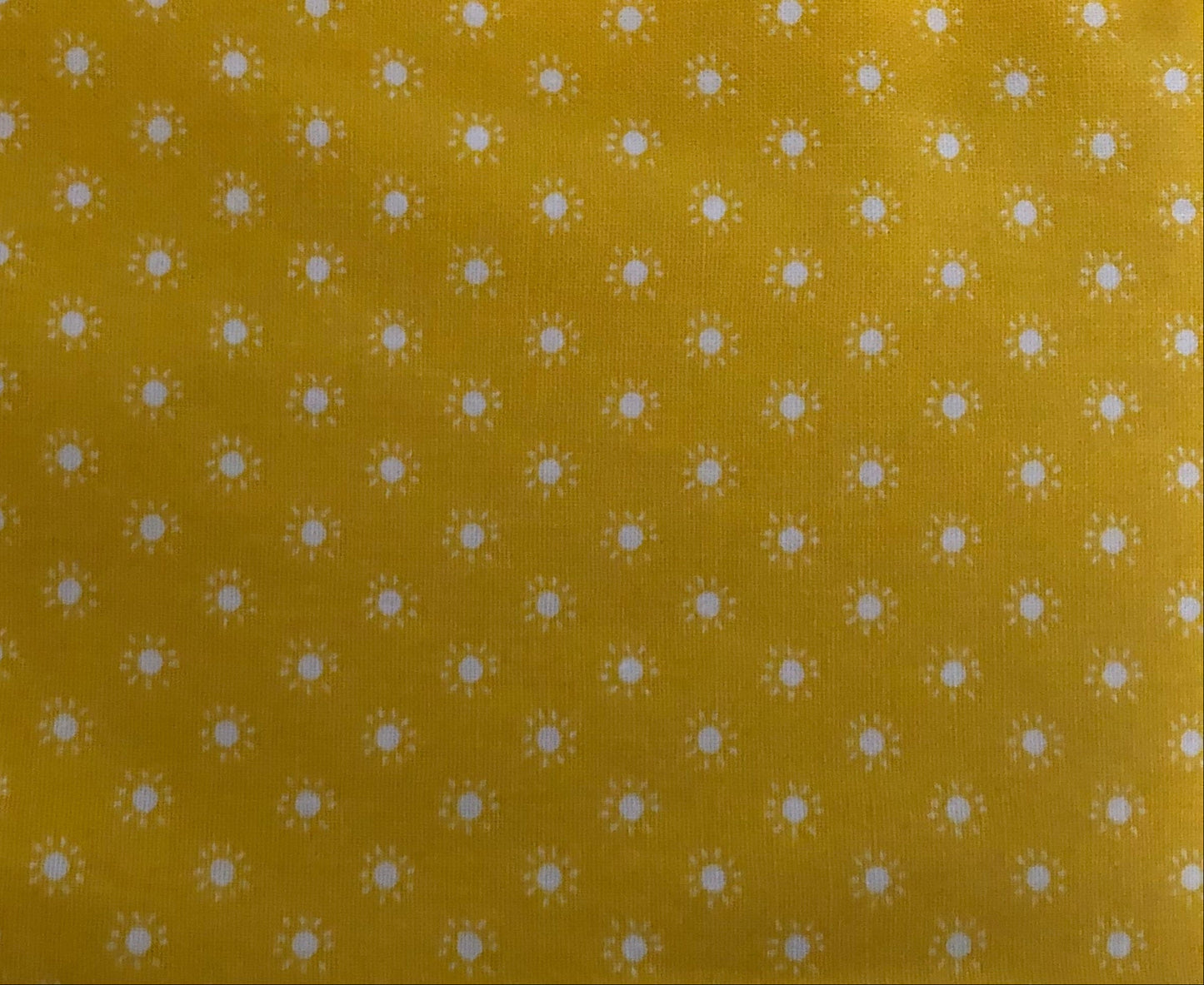 Stof Fabrics Denmark Colour Fun Dot Sunbursts Yellow, Designer Cotton, Quilting Fabric, Sold by YARD