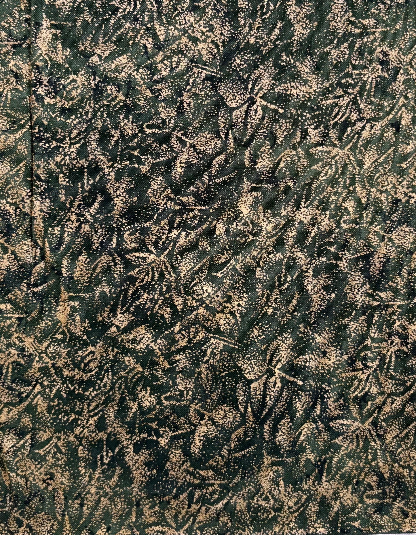 Michael Miller Fairy Frost Metallic Gold Jungle Green, 100% Cotton Fabric, Sold by YARD