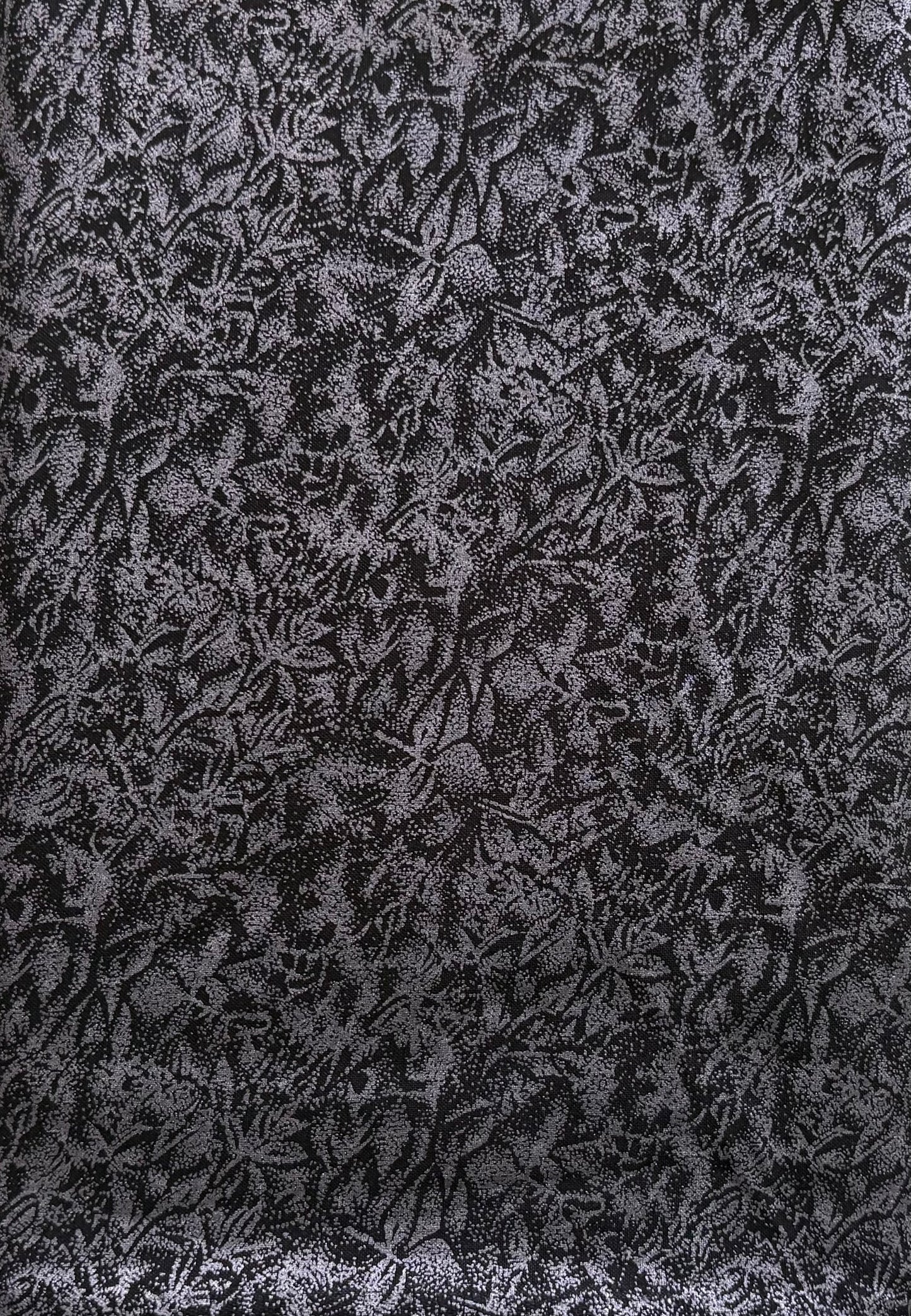 Michael Miller Fairy Frost Metallic Silver Onyx Black, 100% Cotton Fabric, Sold by YARD