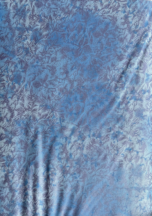 Michael Miller Fairy Frost Lake Blue Metallic Silver, 100% Cotton Fabric, Sold by YARD
