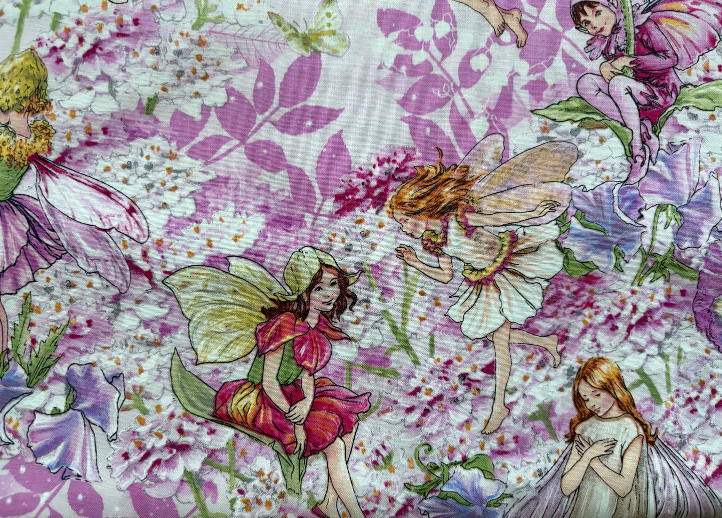Michael Miller Petal Flower Fairies by Cicely Mary Barker, 100% Cotton Fabric, Sold by Yard