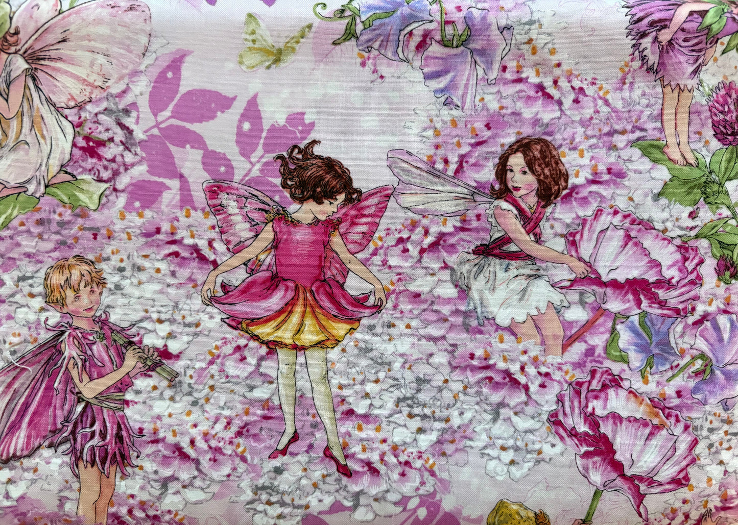 Michael Miller Petal Flower Fairies by Cicely Mary Barker, 100% Cotton Fabric, Sold by Yard