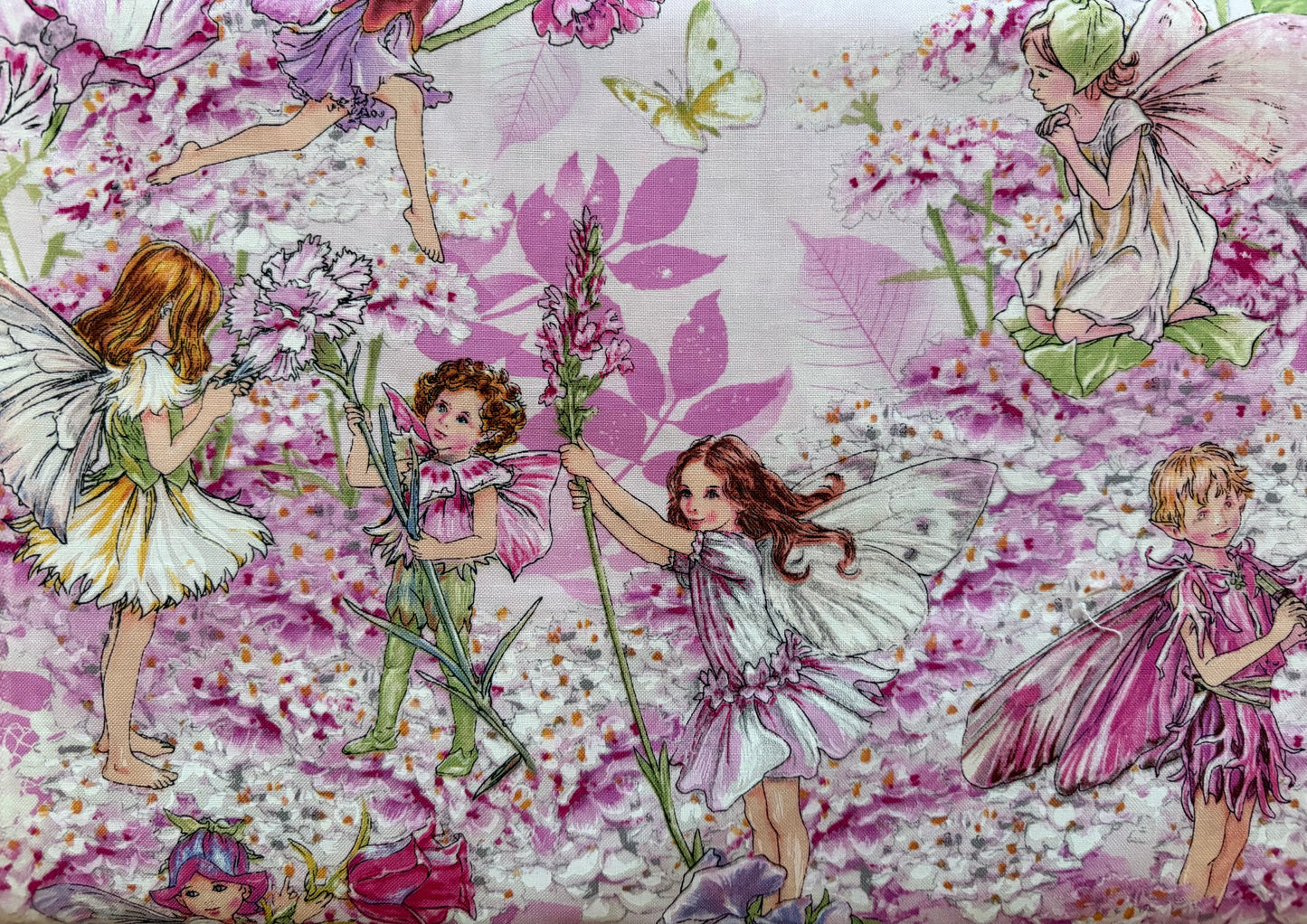 Michael Miller Petal Flower Fairies by Cicely Mary Barker, 100% Cotton Fabric, Sold by Yard