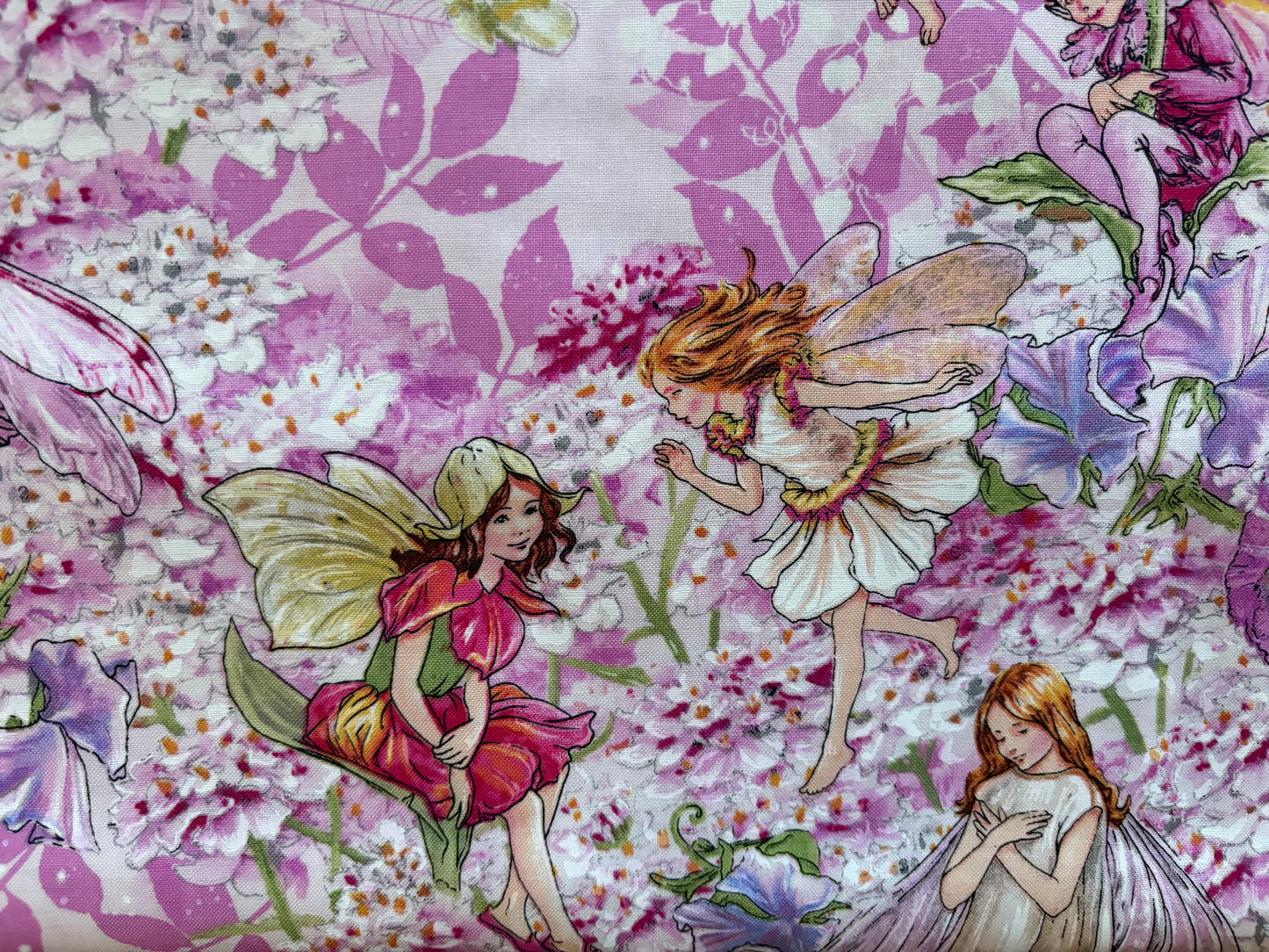 Michael Miller Petal Flower Fairies by Cicely Mary Barker, 100% Cotton Fabric, Sold by Yard