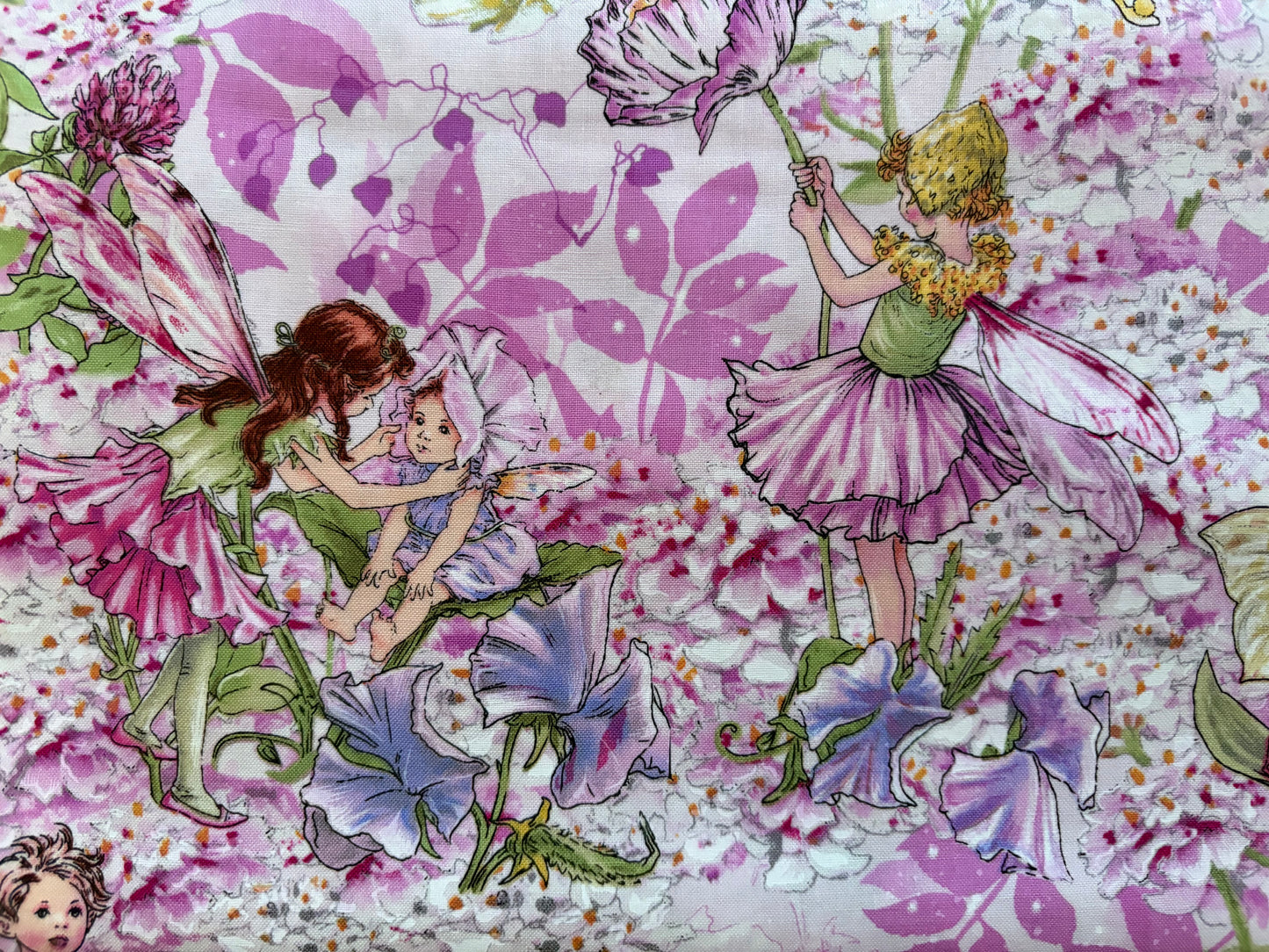 Michael Miller Petal Flower Fairies by Cicely Mary Barker, 100% Cotton Fabric, Sold by Yard