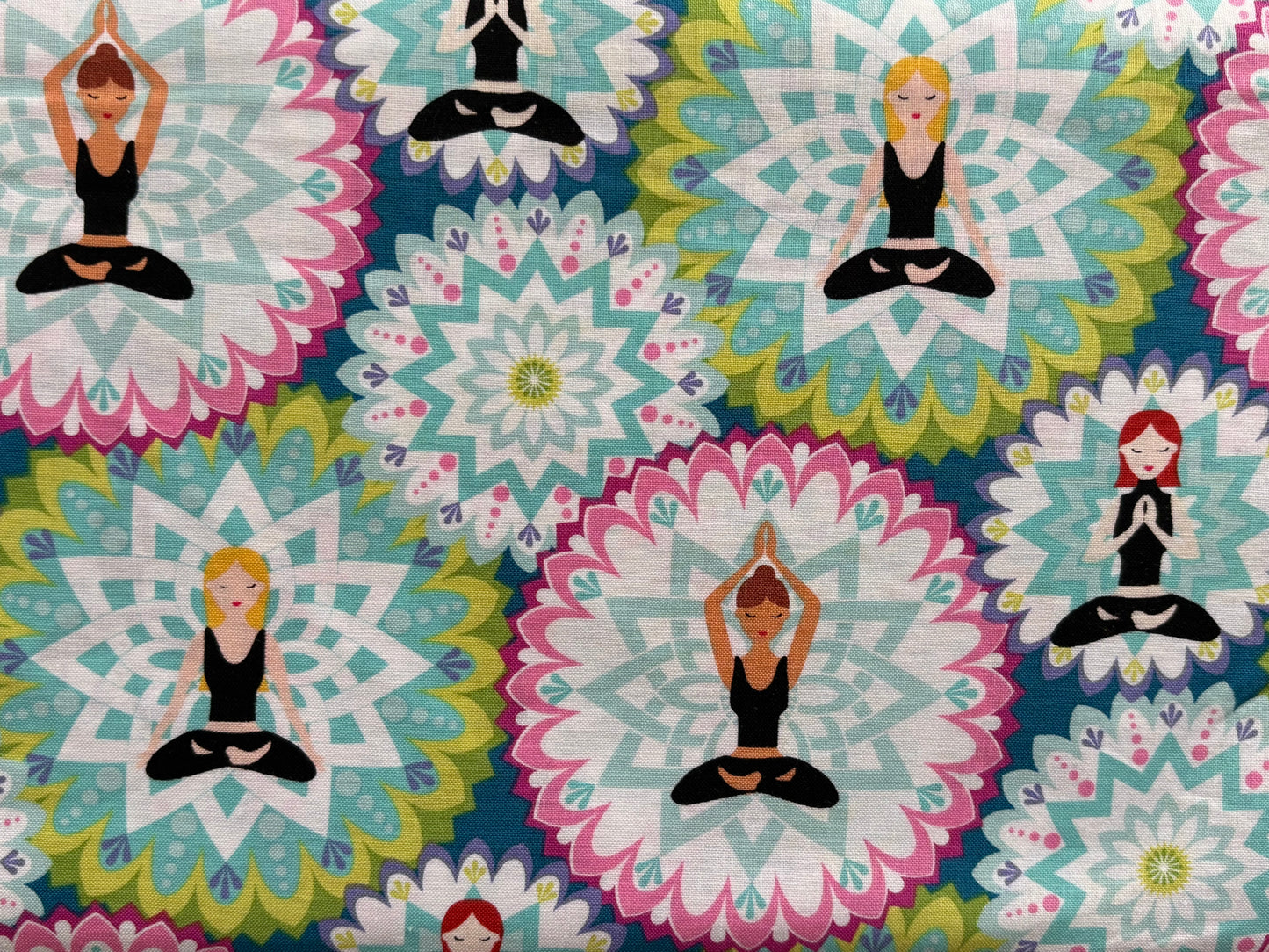 Michael Miller Namaste Mandala Lotus Celestial Yoga, 100% Cotton, Sold by Yard