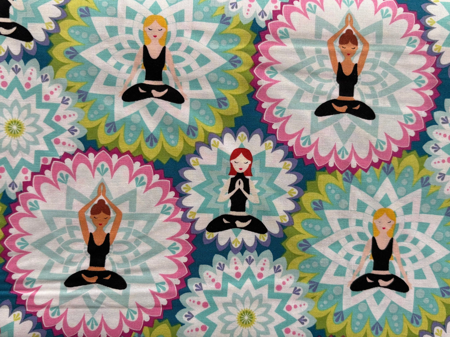 Michael Miller Namaste Mandala Lotus Celestial Yoga, 100% Cotton, Sold by Yard