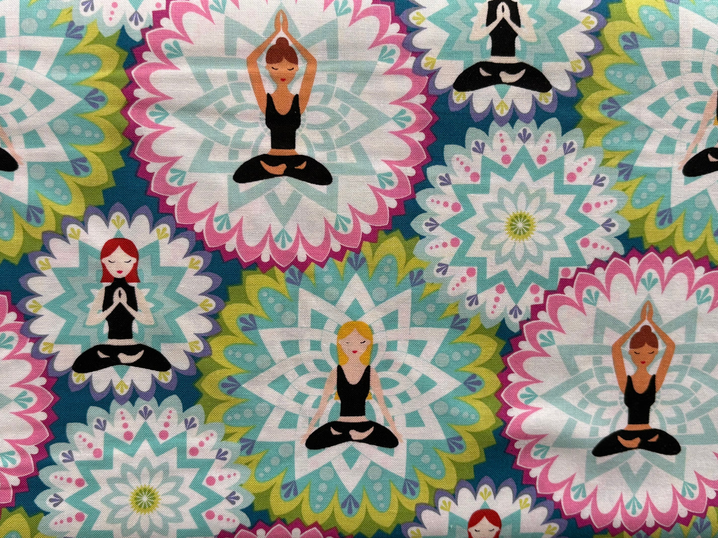 Michael Miller Namaste Mandala Lotus Celestial Yoga, 100% Cotton, Sold by Yard